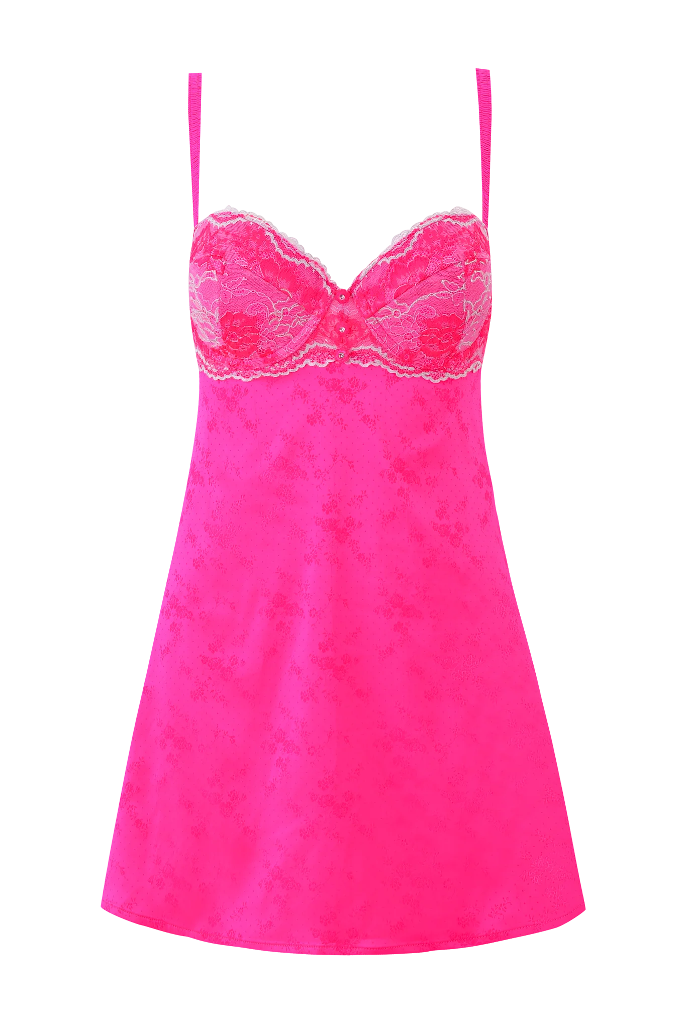 AMAYA SLIP DRESS - NEON PINK - Image 5