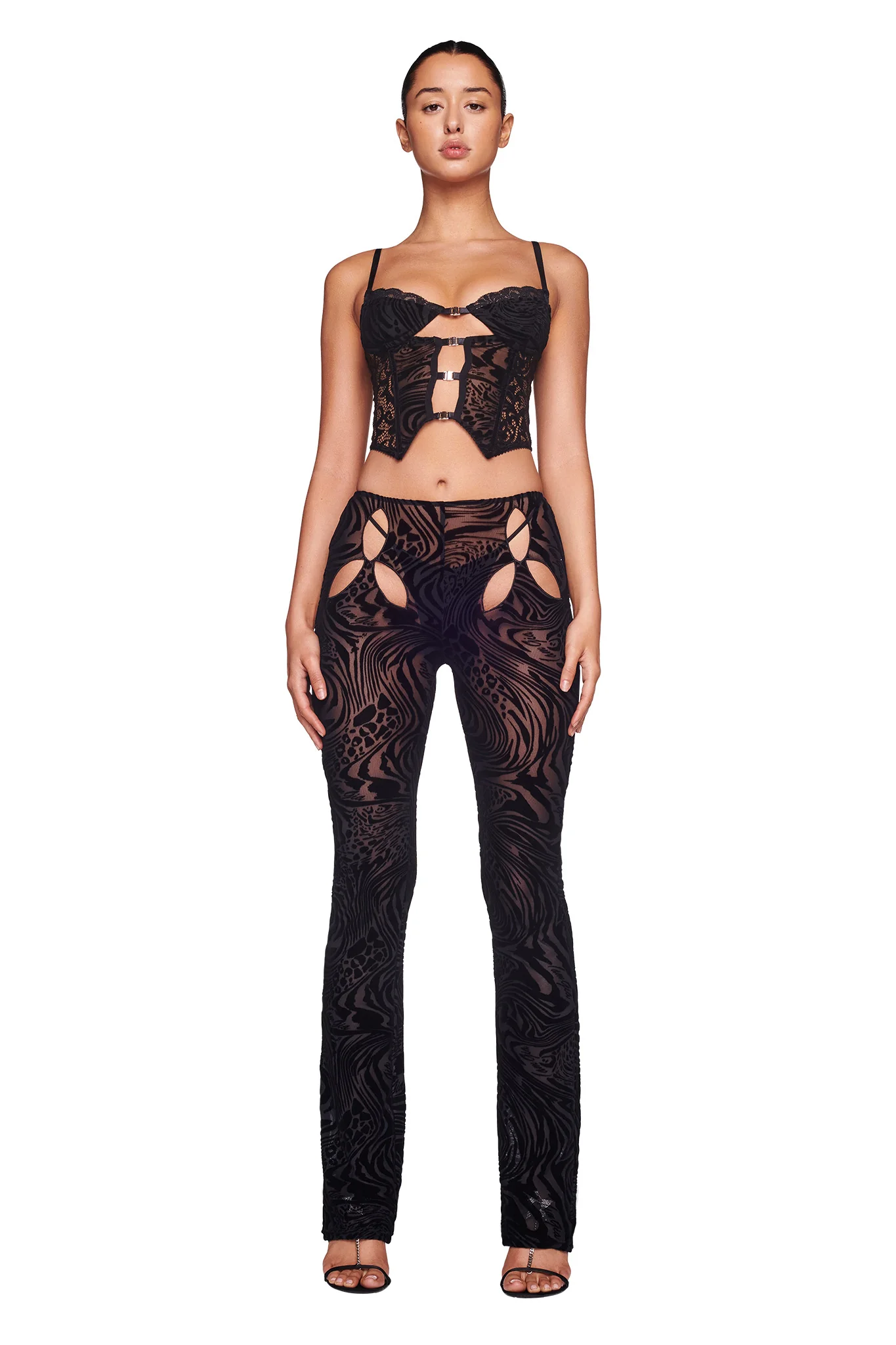 AMINA PANT - BLACK BURNOUT - Image 6