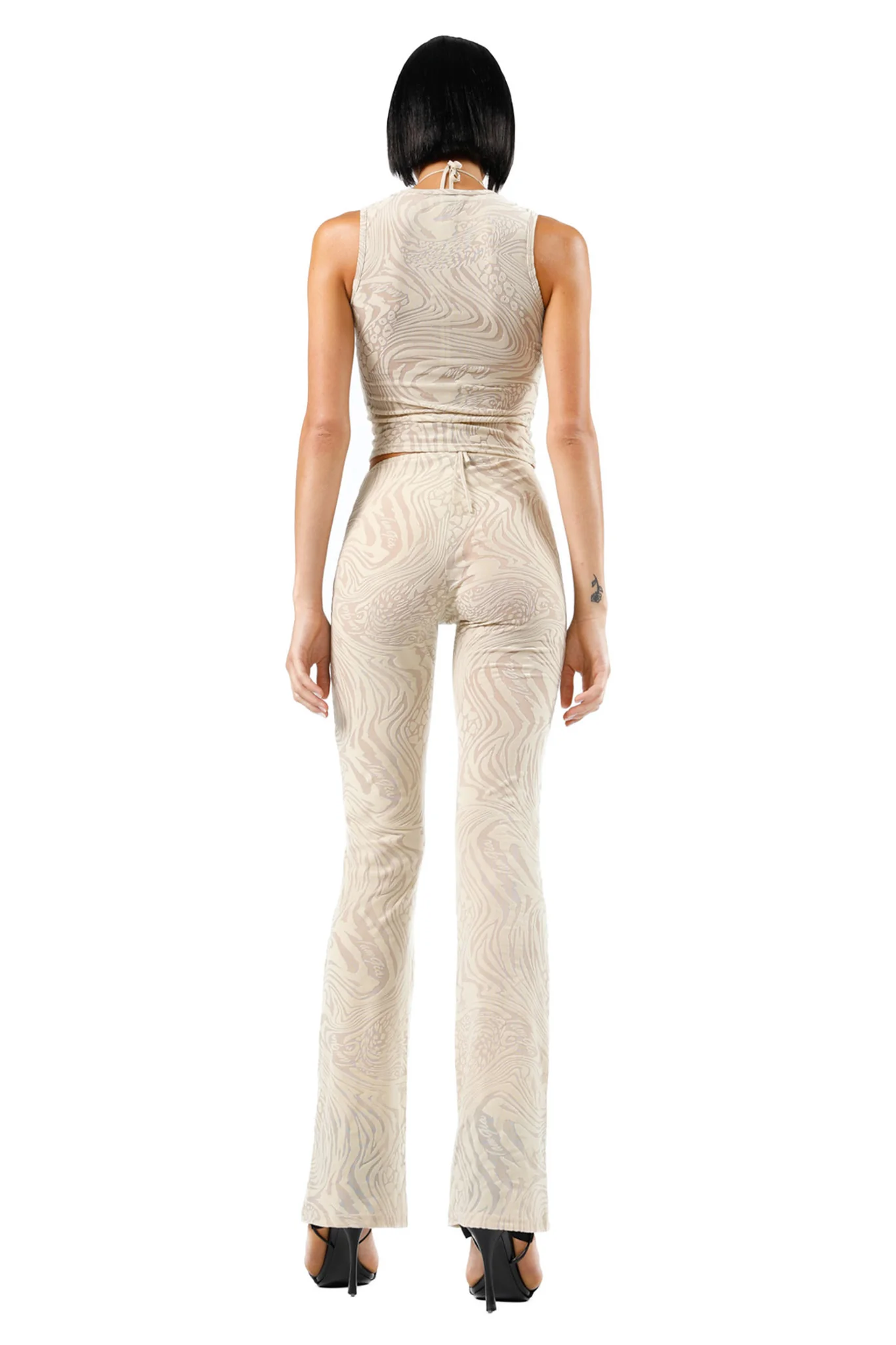 AMINA PANT - TAN BURNOUT - Image 3