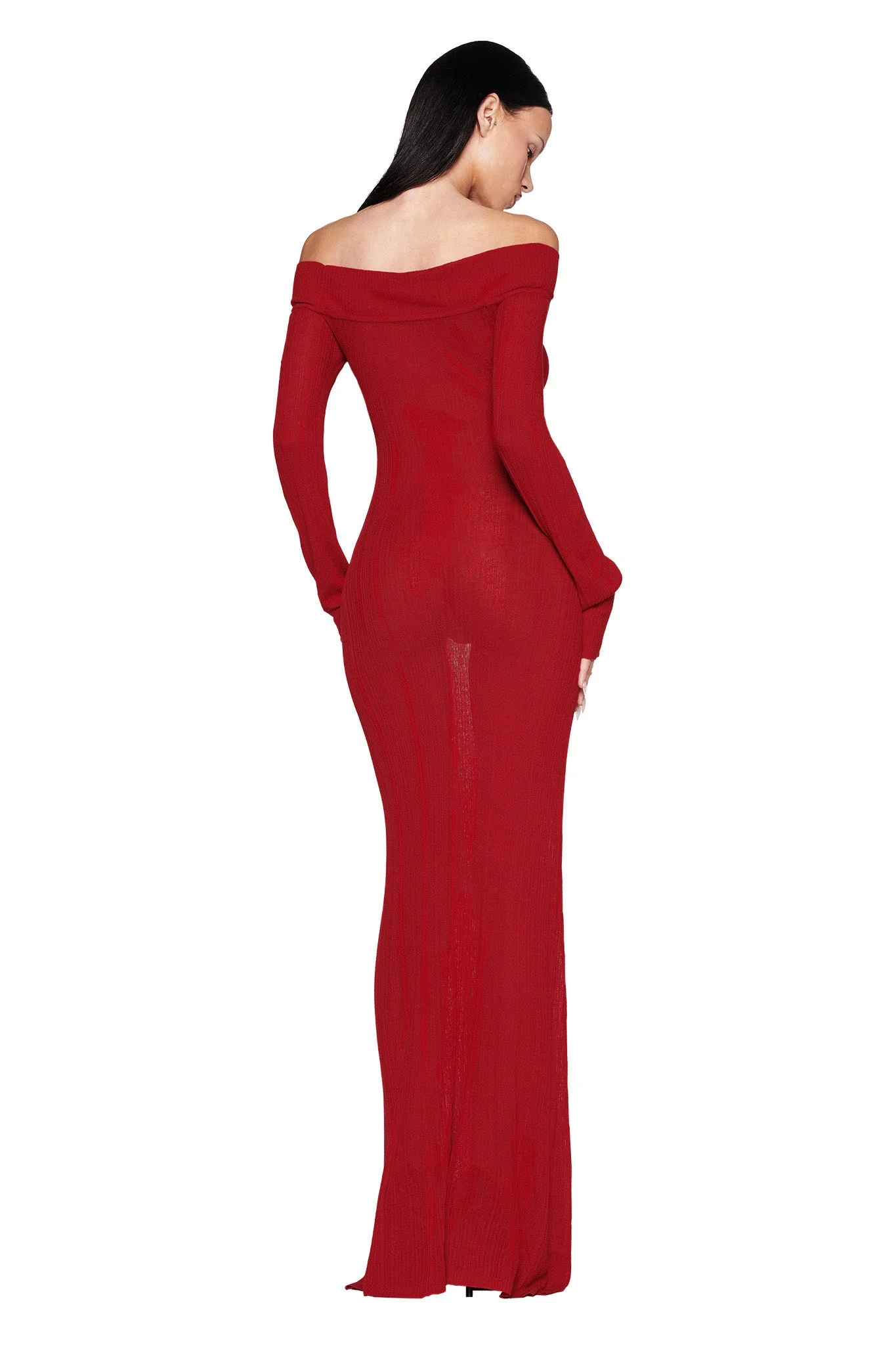 ANASTASIA MAXI DRESS - RED : BURGUNDY - Image 5