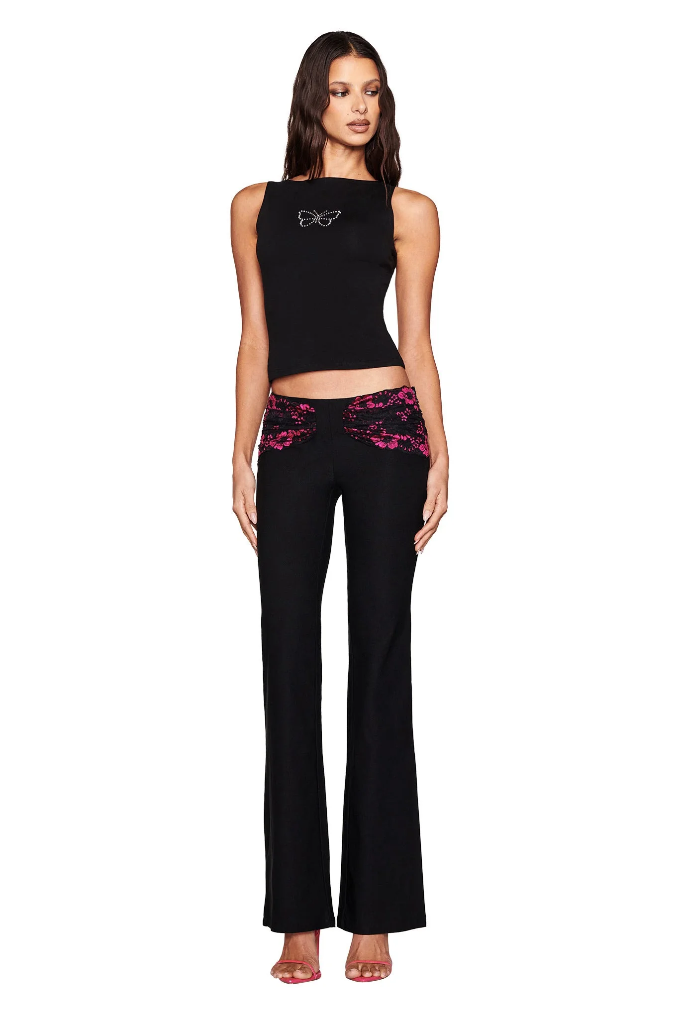 ANGELINA PANT - BLACK : LACE - Image 2