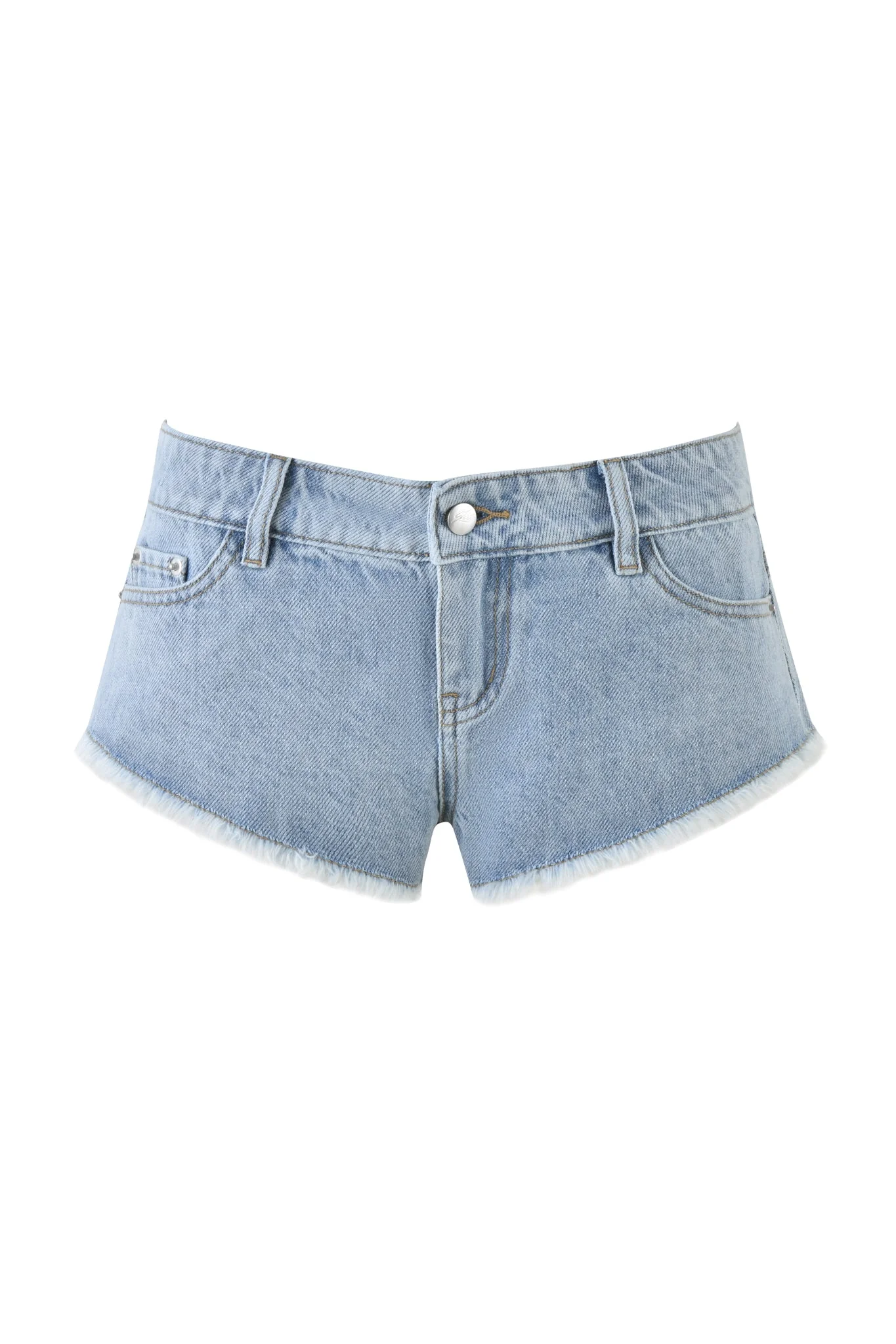 AURA DENIM SHORT - BLUE : LIGHT BLUE WASH - Image 6