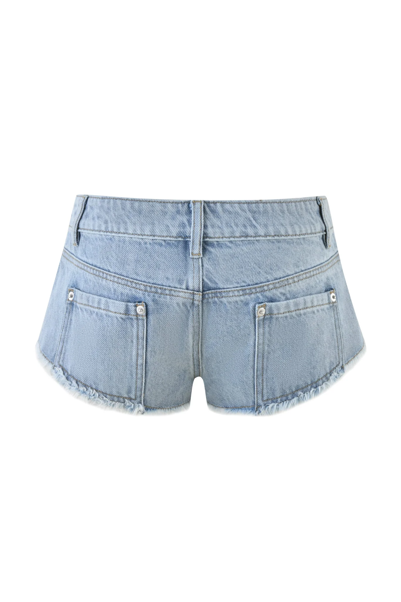 AURA DENIM SHORT - BLUE : LIGHT BLUE WASH - Image 7