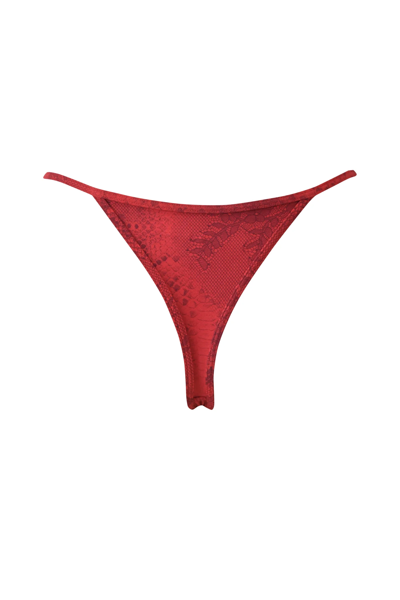 AVA BIKINI BOTTOM - RED SERPENTINE - Image 8