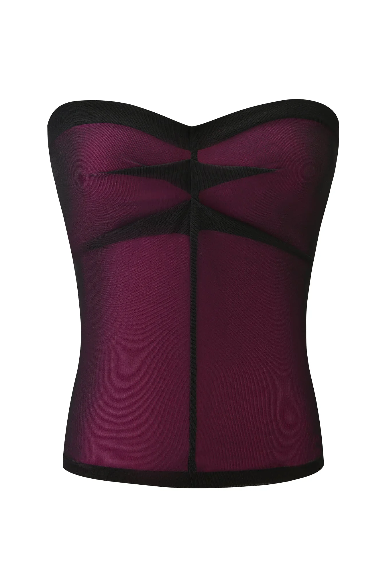 AVARIX HOSIERY LAYERED BOOB TUBE - PLUM - Image 6