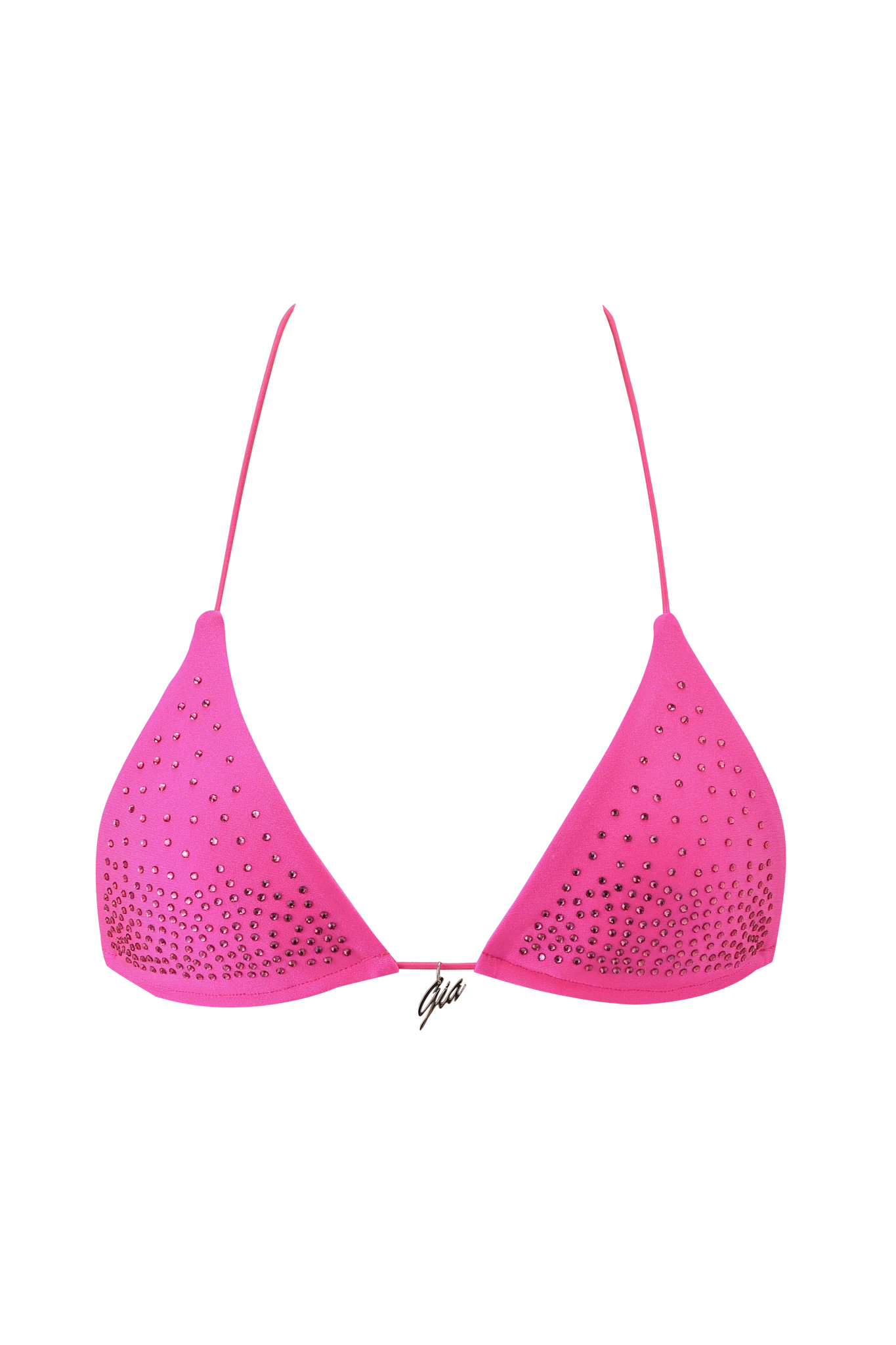 BAMBI DIAMANTE BIKINI TOP - NEON PINK - Image 5