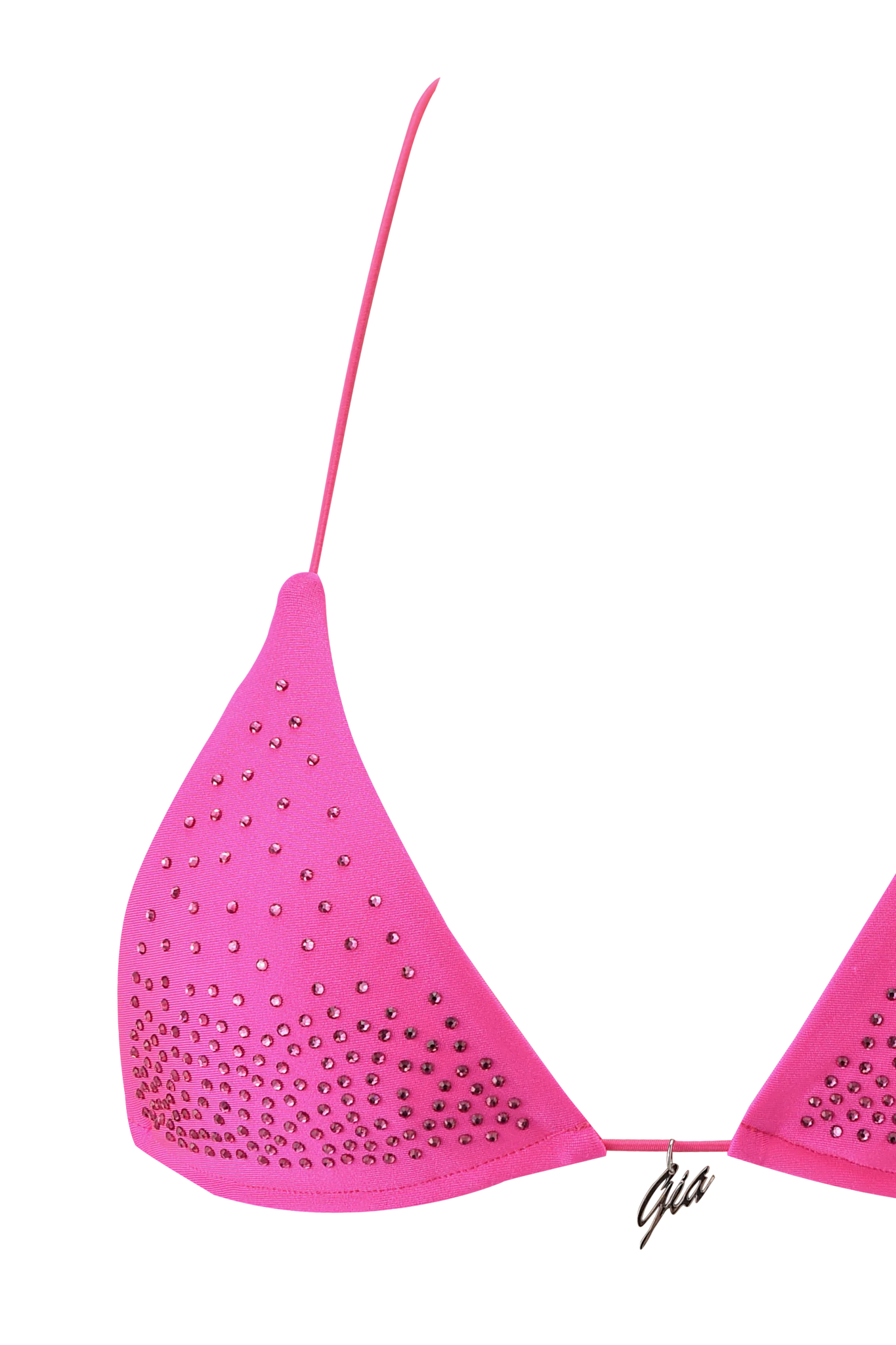 BAMBI DIAMANTE BIKINI TOP - NEON PINK - Image 6