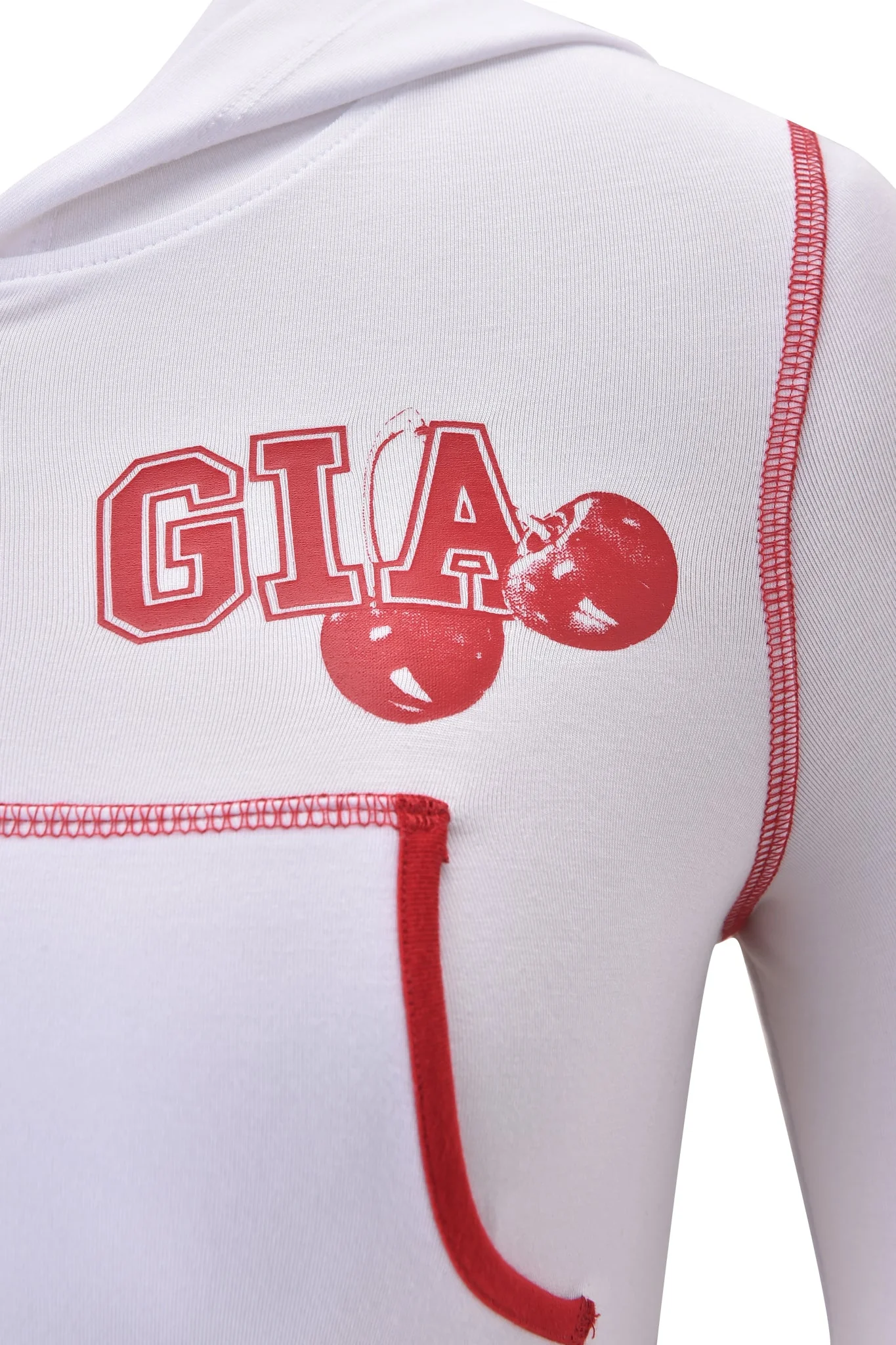 BLARE CROPPED HOODIE - WHITE - Image 10