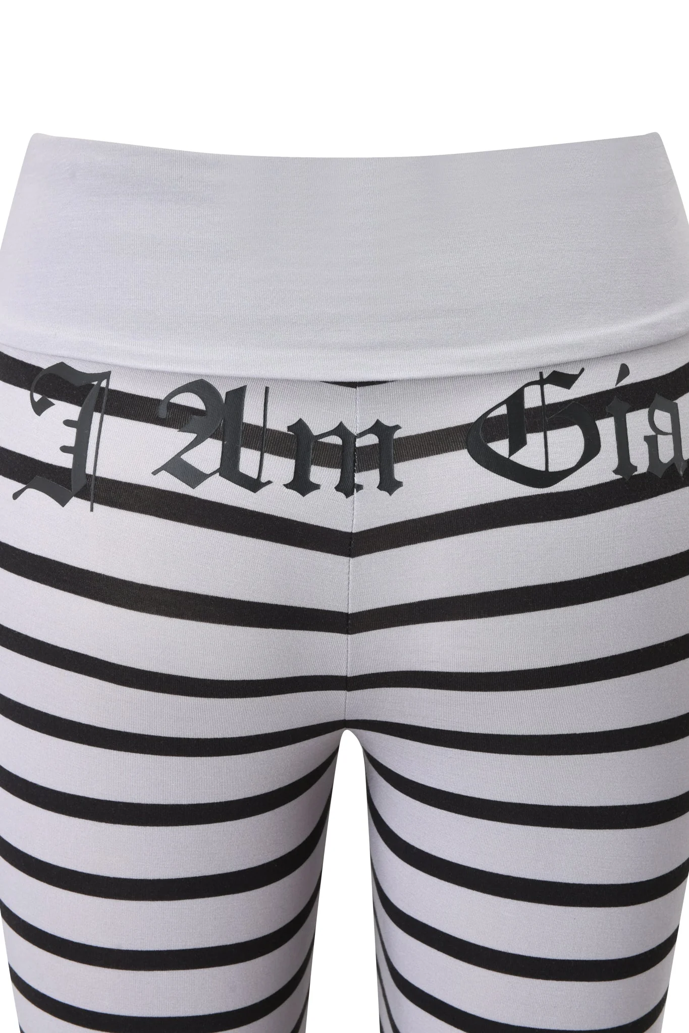 BLARE FOLDOVER TRACKPANT - GREY AND BLACK STRIPE - Image 7
