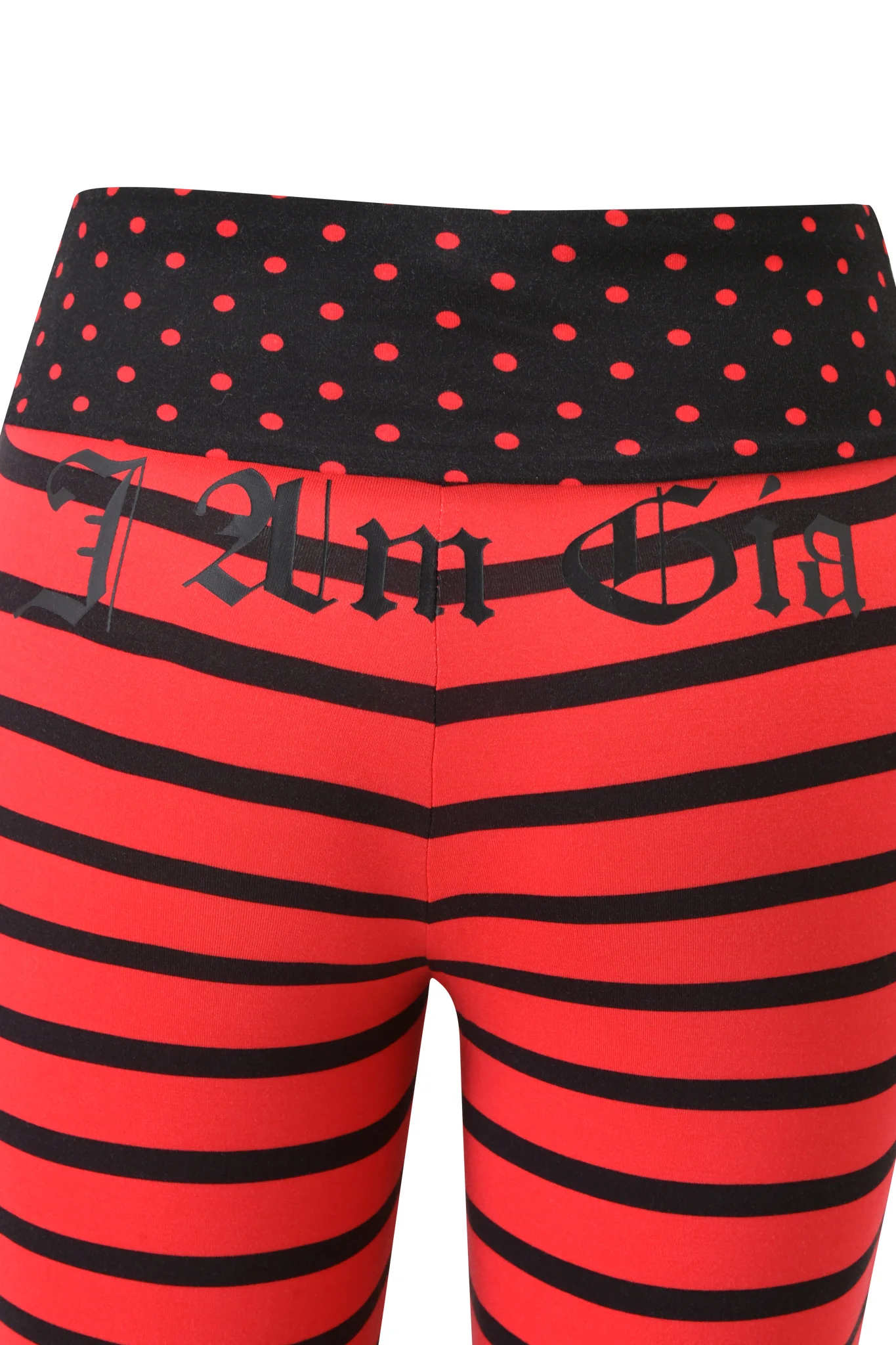 BLARE FOLDOVER TRACKPANT - RED AND BLACK STRIPE - Image 10