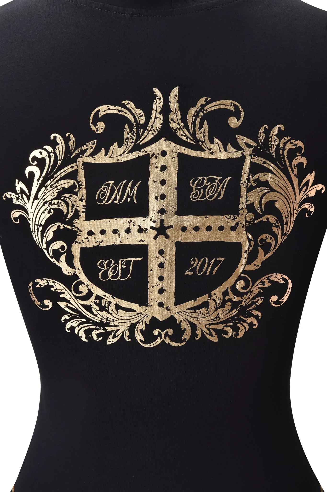 BLARE FORM MULTI POCKET HOODIE - BLACK AND GOLD - Image 10