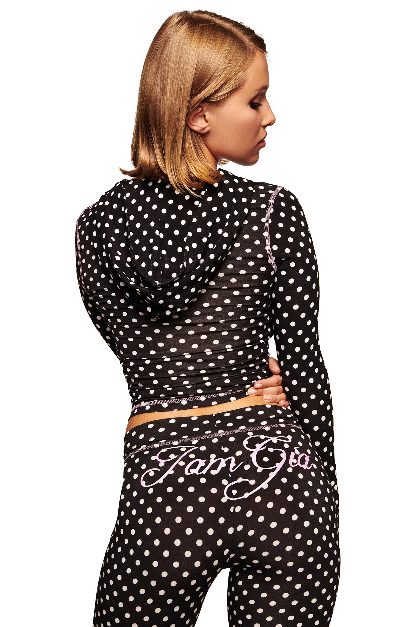 BLARE HOODIE - BLACK POLKA DOT - Image 4