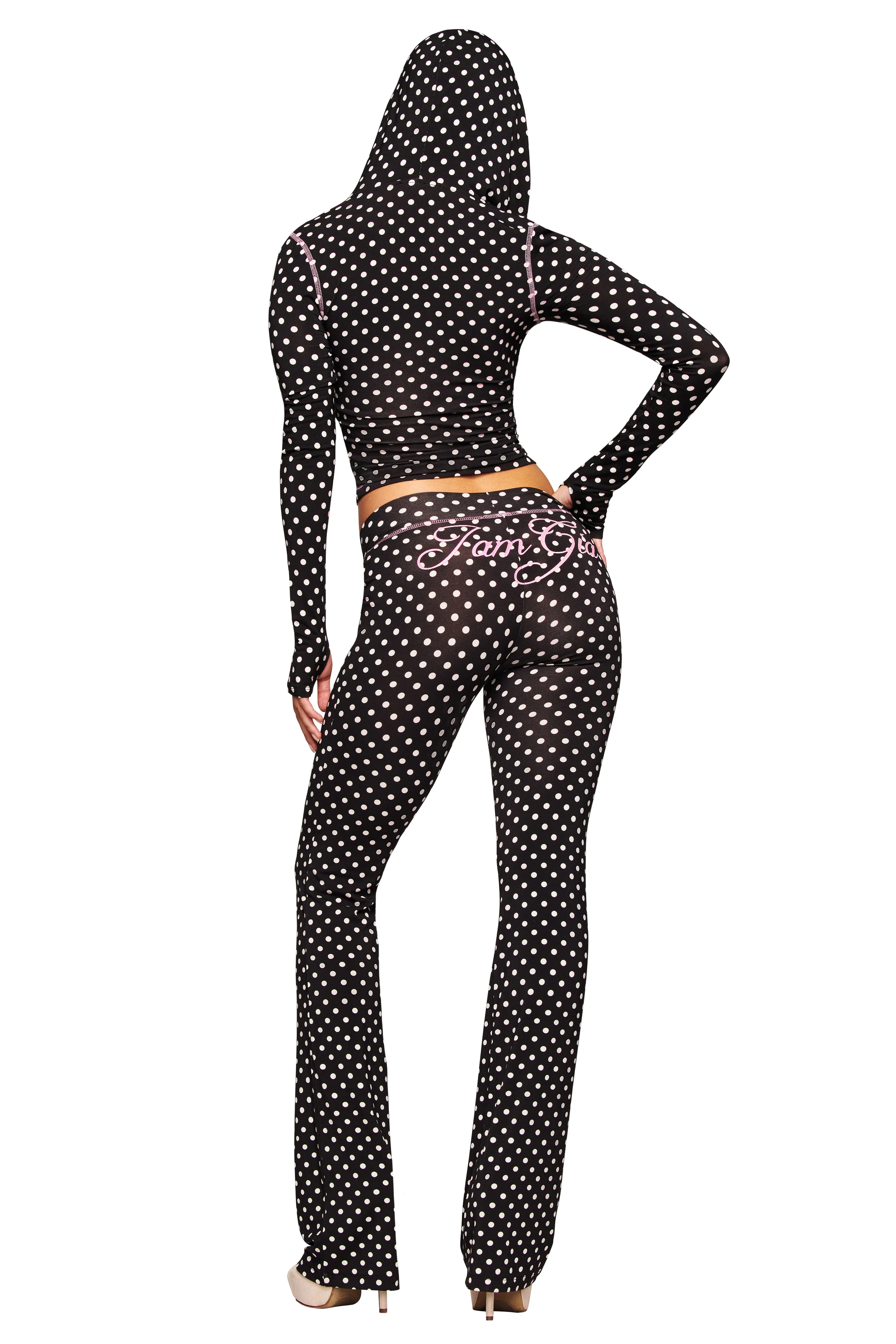 BLARE HOODIE - BLACK POLKA DOT - Image 6