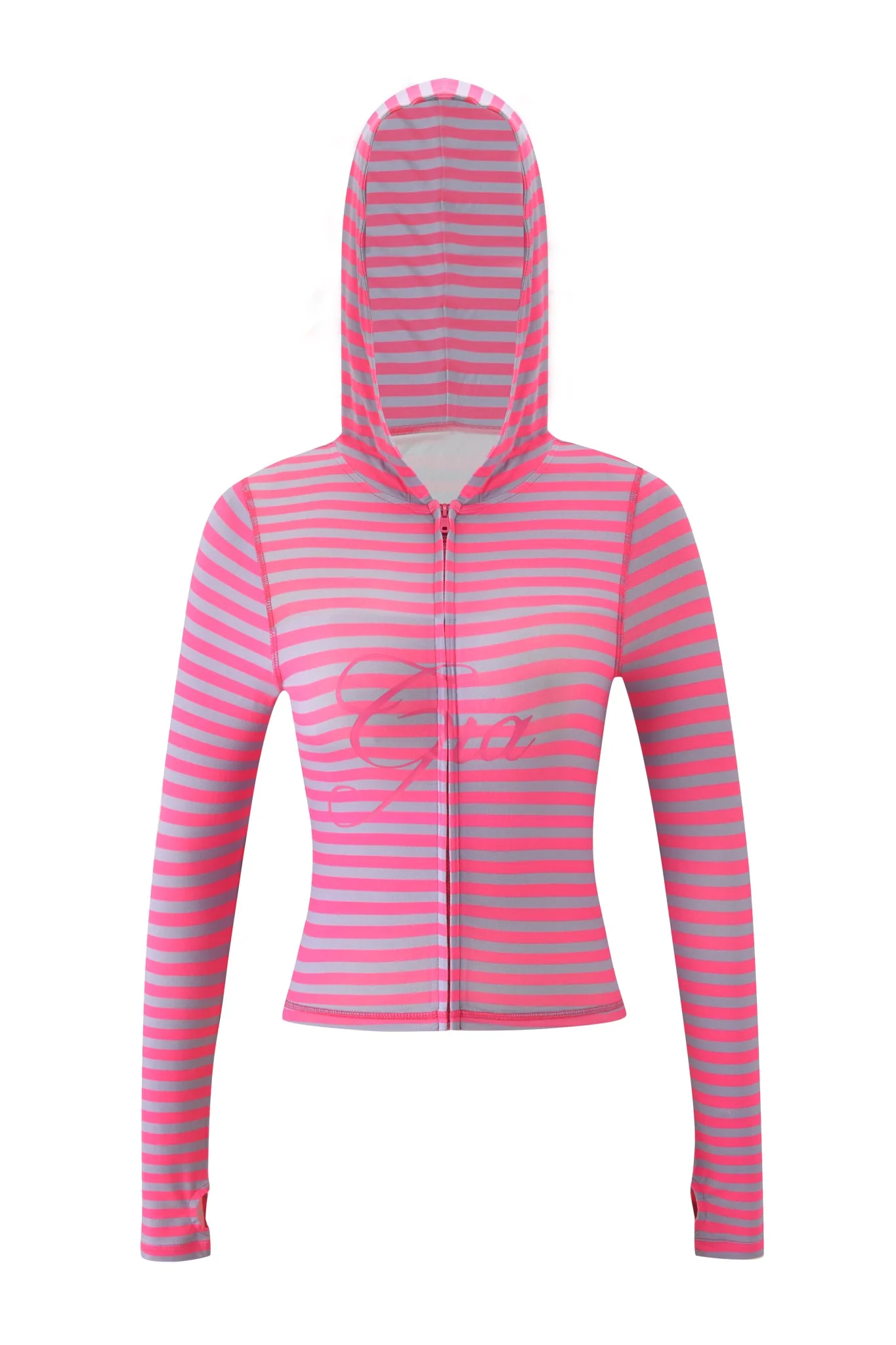 BLARE HOODIE - HOT PINK STRIPE - Image 8