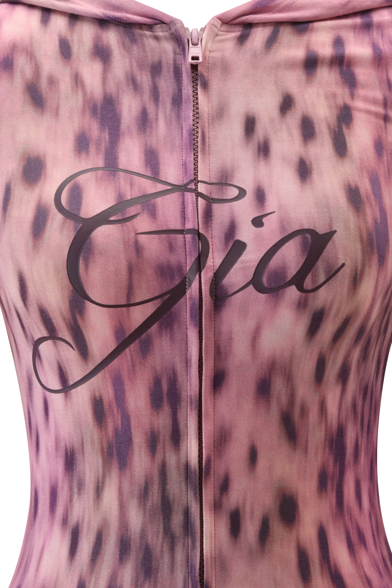 BLARE HOODIE - PINK BLURRED CHEETAH - Image 10