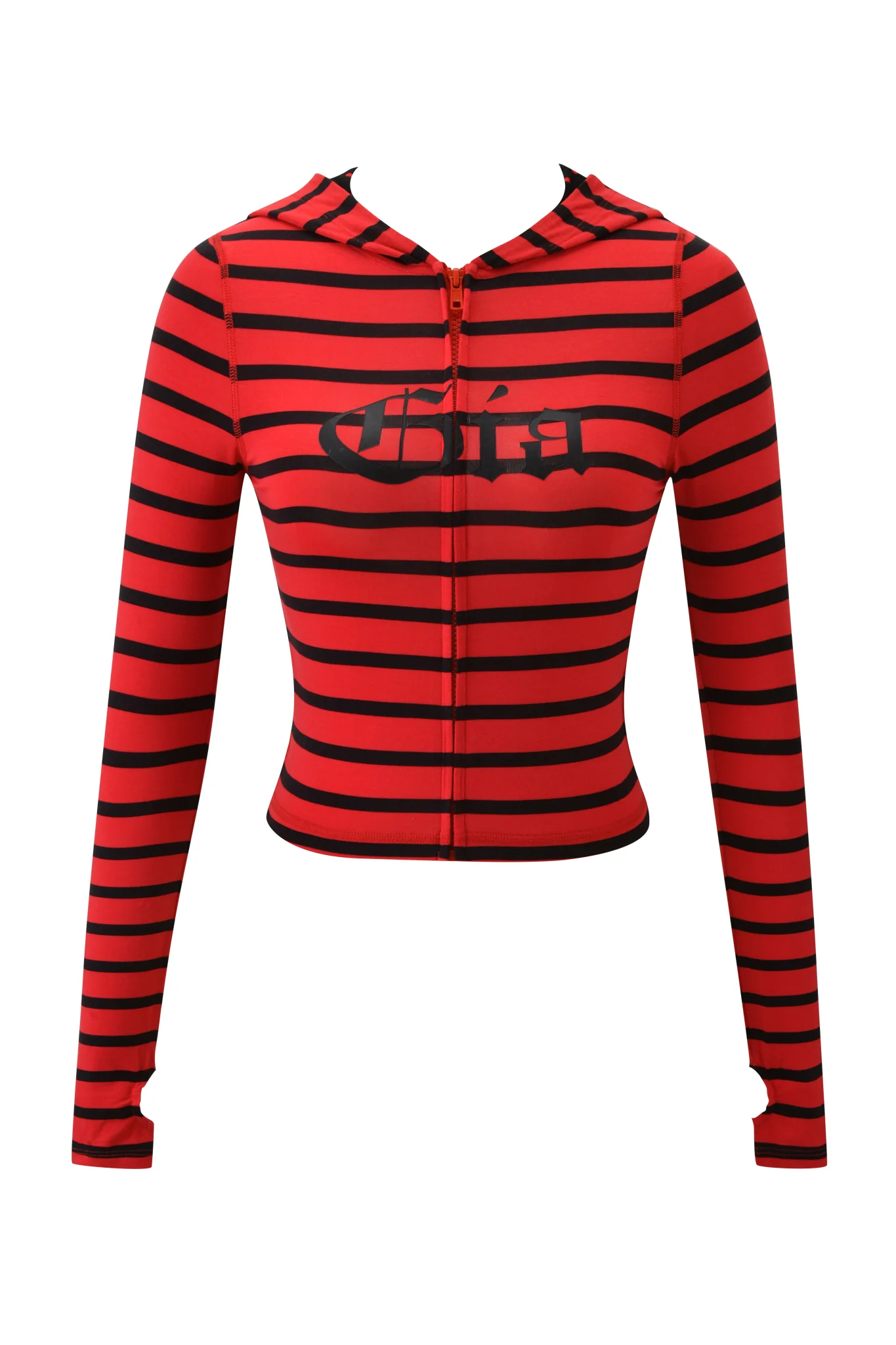 BLARE HOODIE - RED AND BLACK STRIPE - Image 7