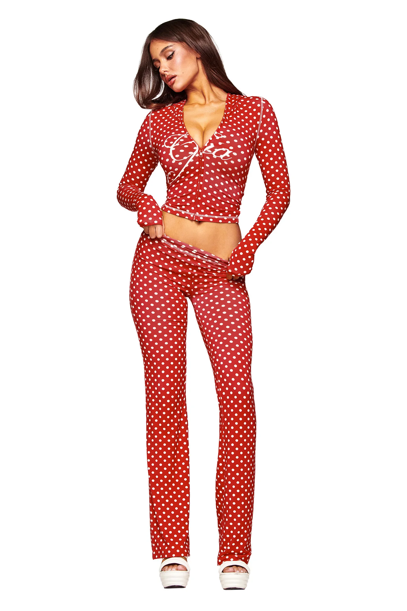 BLARE HOODIE - RED POLKA DOT - Image 5