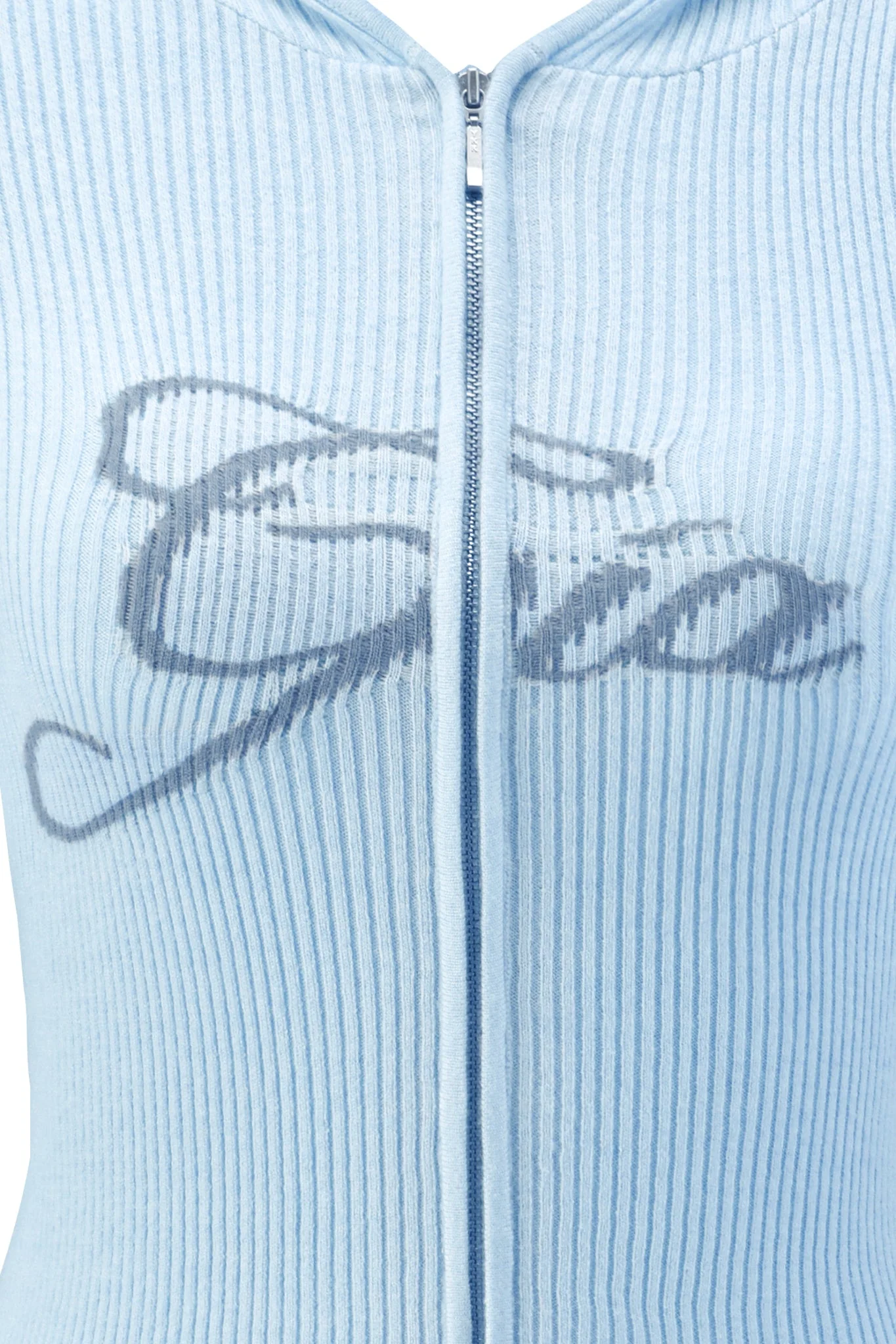 BLARE KNIT HOODIE - BLUE - Image 7