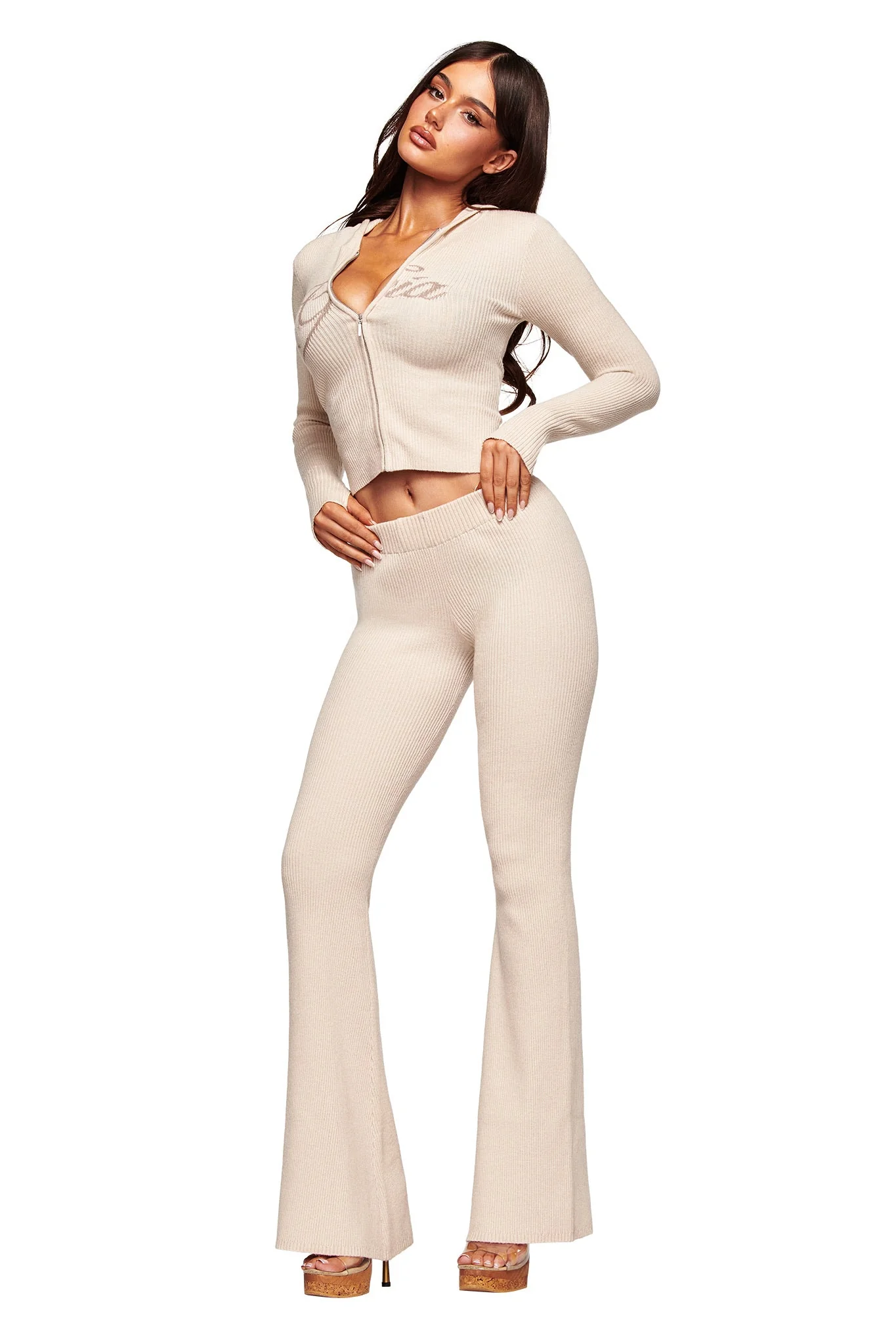 BLARE KNIT TRACKPANT - CREAM - Image 2