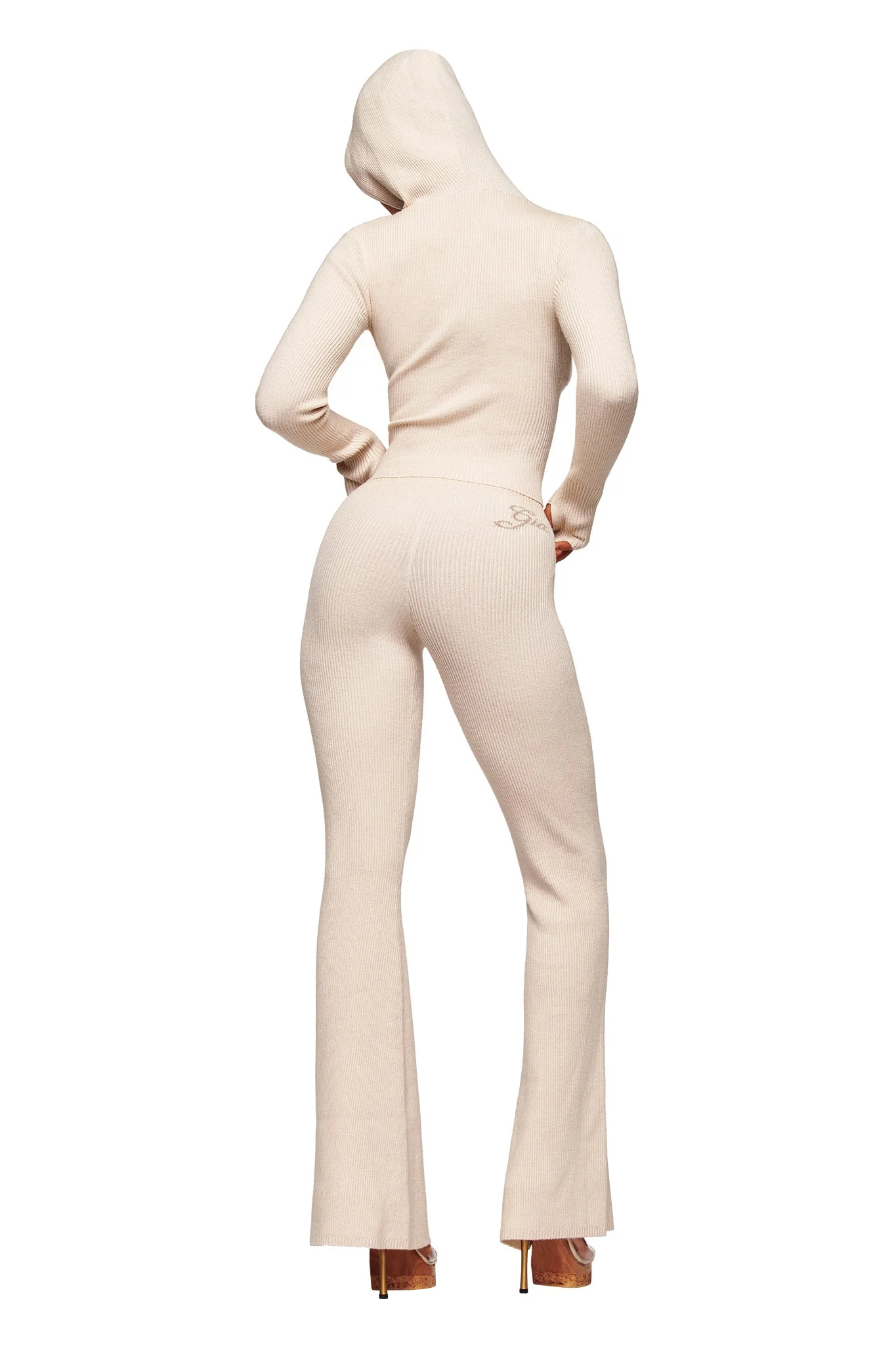BLARE KNIT TRACKPANT - CREAM - Image 3