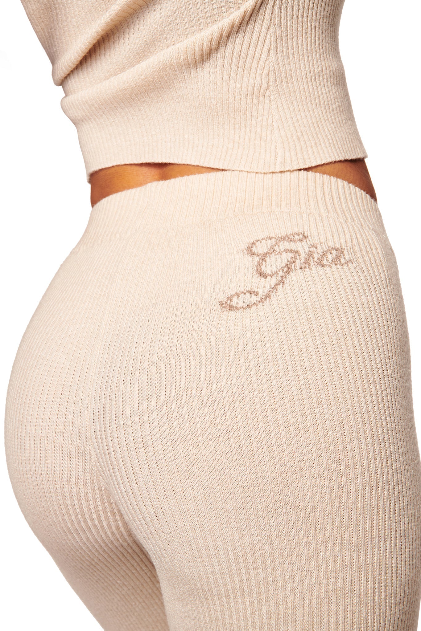 BLARE KNIT TRACKPANT - CREAM - Image 4