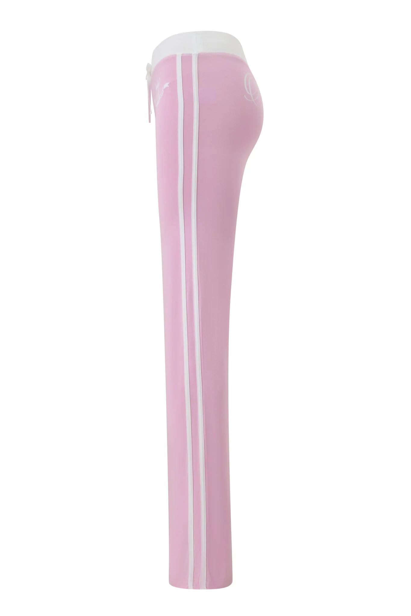BLARE PIPING TRACKPANT - BABY PINK AND WHITE - Image 10