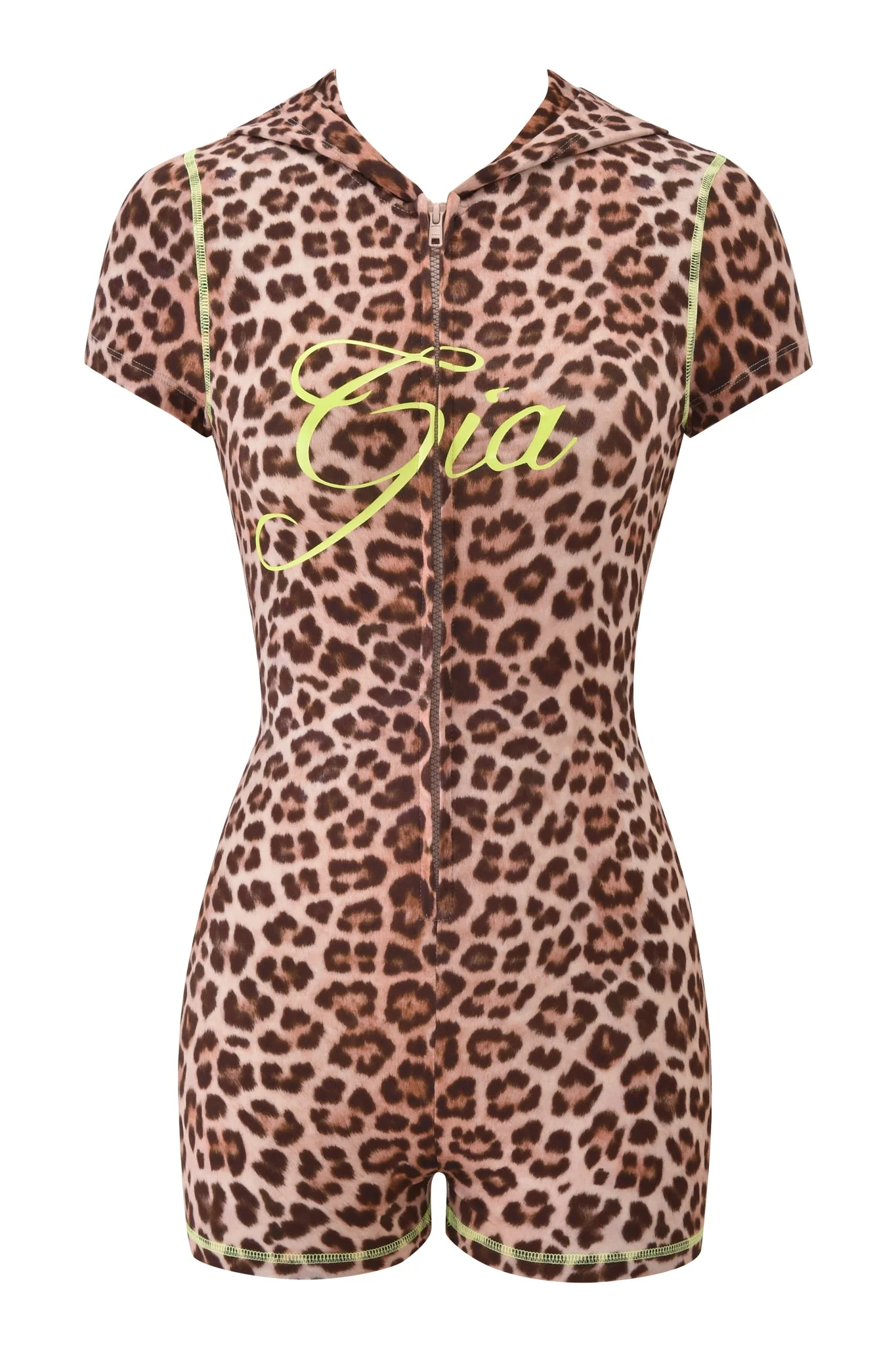BLARE SHORT SLEEVE ROMPER - LEOPARD - Image 7