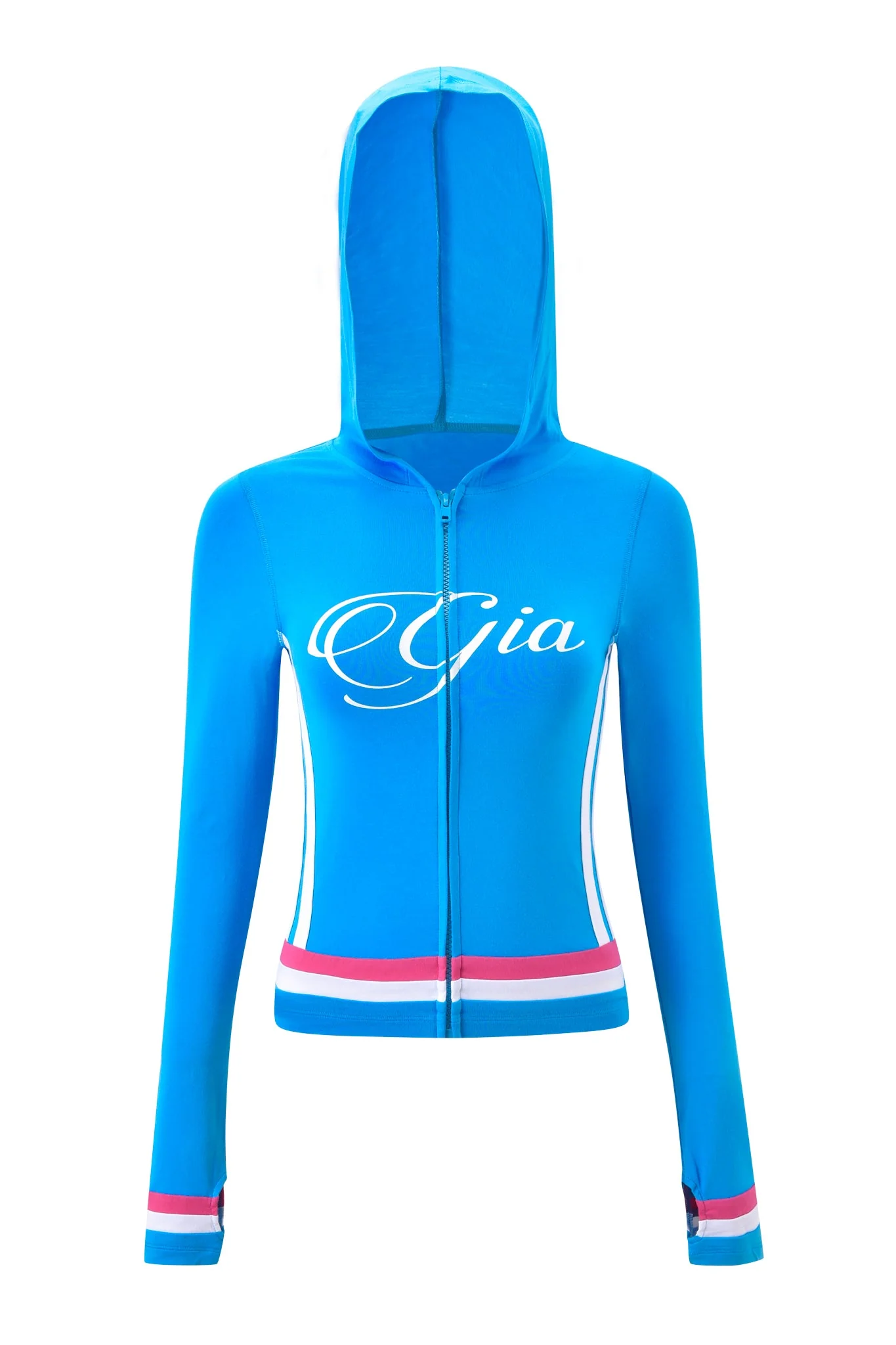 BLARE STRIPED HOODIE - SKY BLUE - Image 6