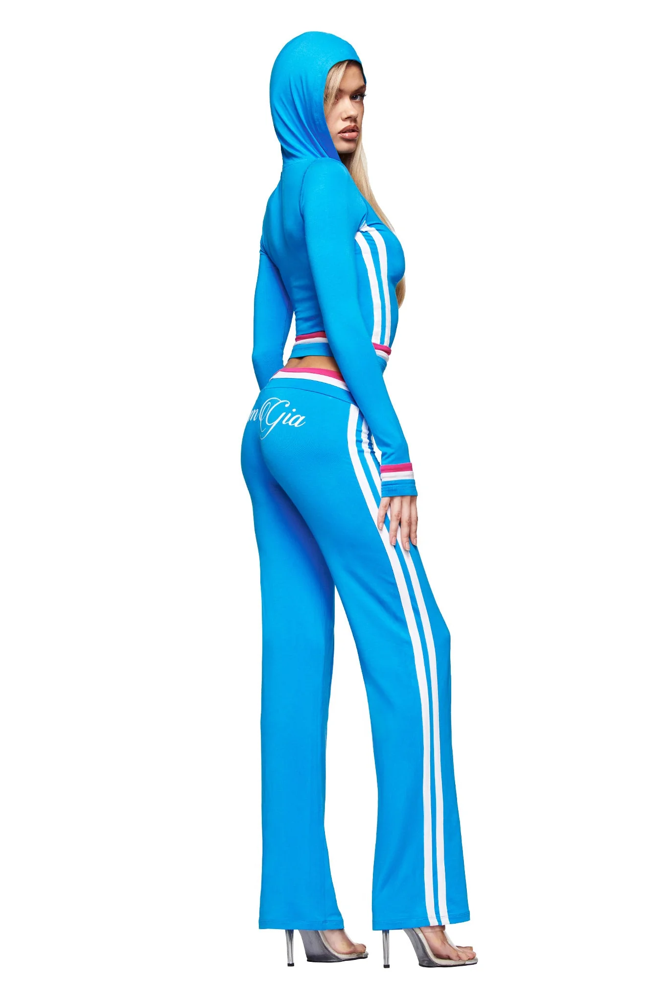 BLARE STRIPED TRACKPANT - SKY BLUE - Image 6