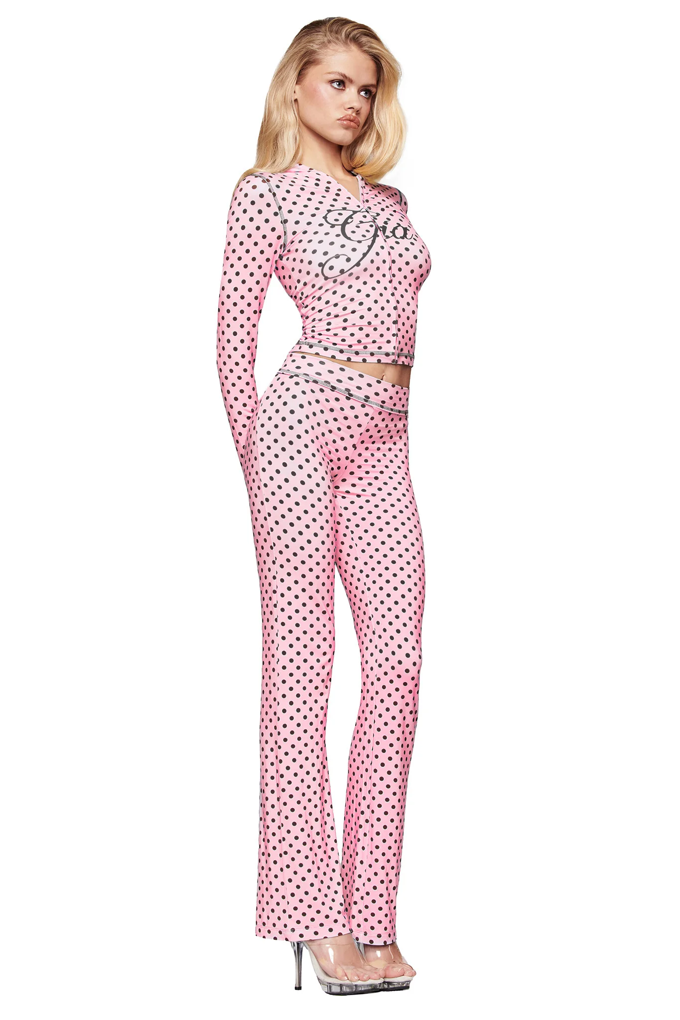 BLARE TRACKPANT - PINK POLKA DOT - Image 2