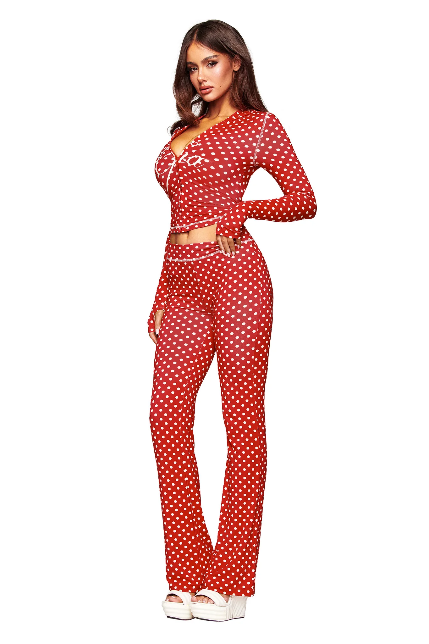 BLARE TRACKPANT - RED POLKA DOT - Image 2