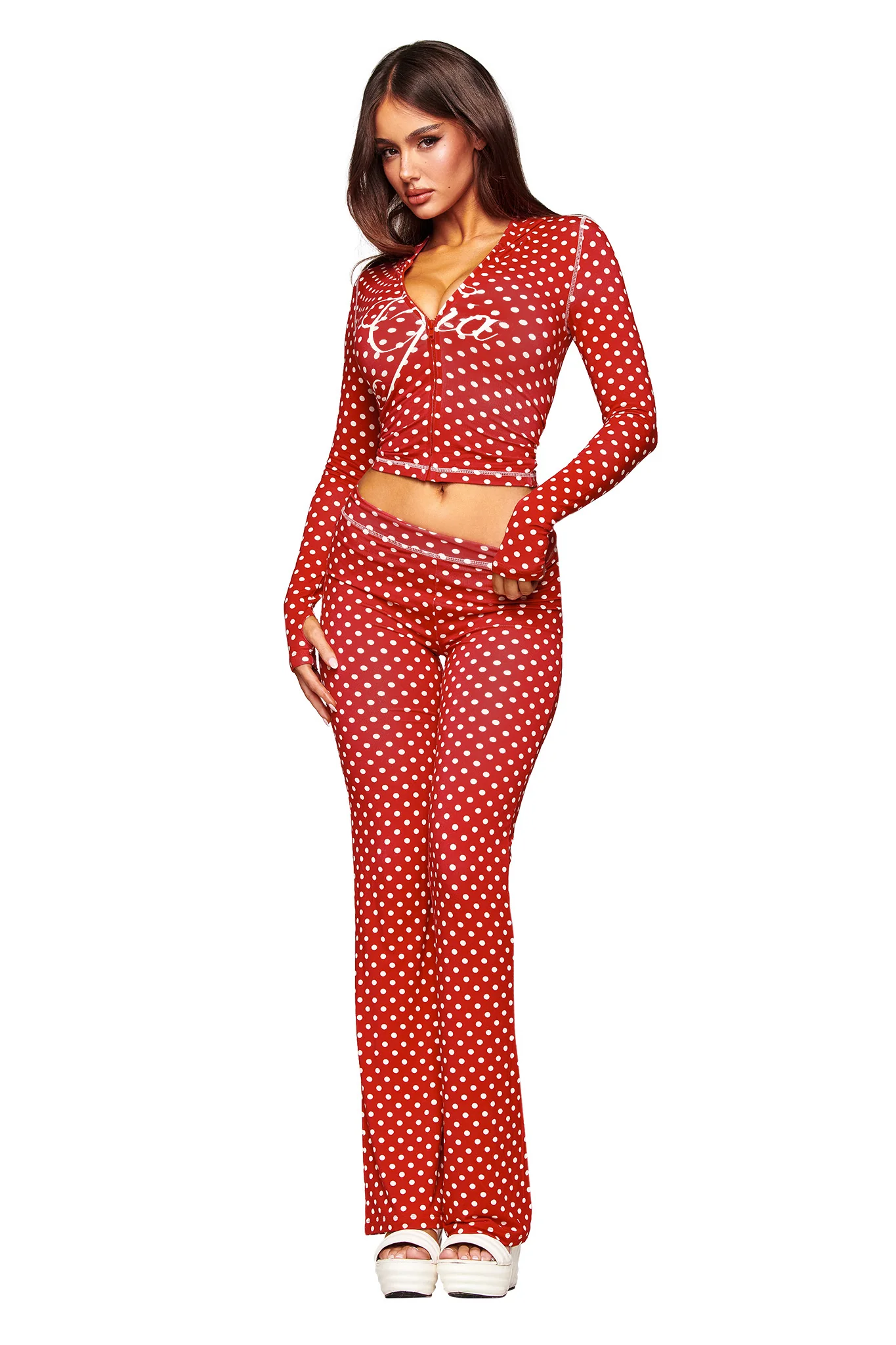 BLARE TRACKPANT - RED POLKA DOT - Image 5