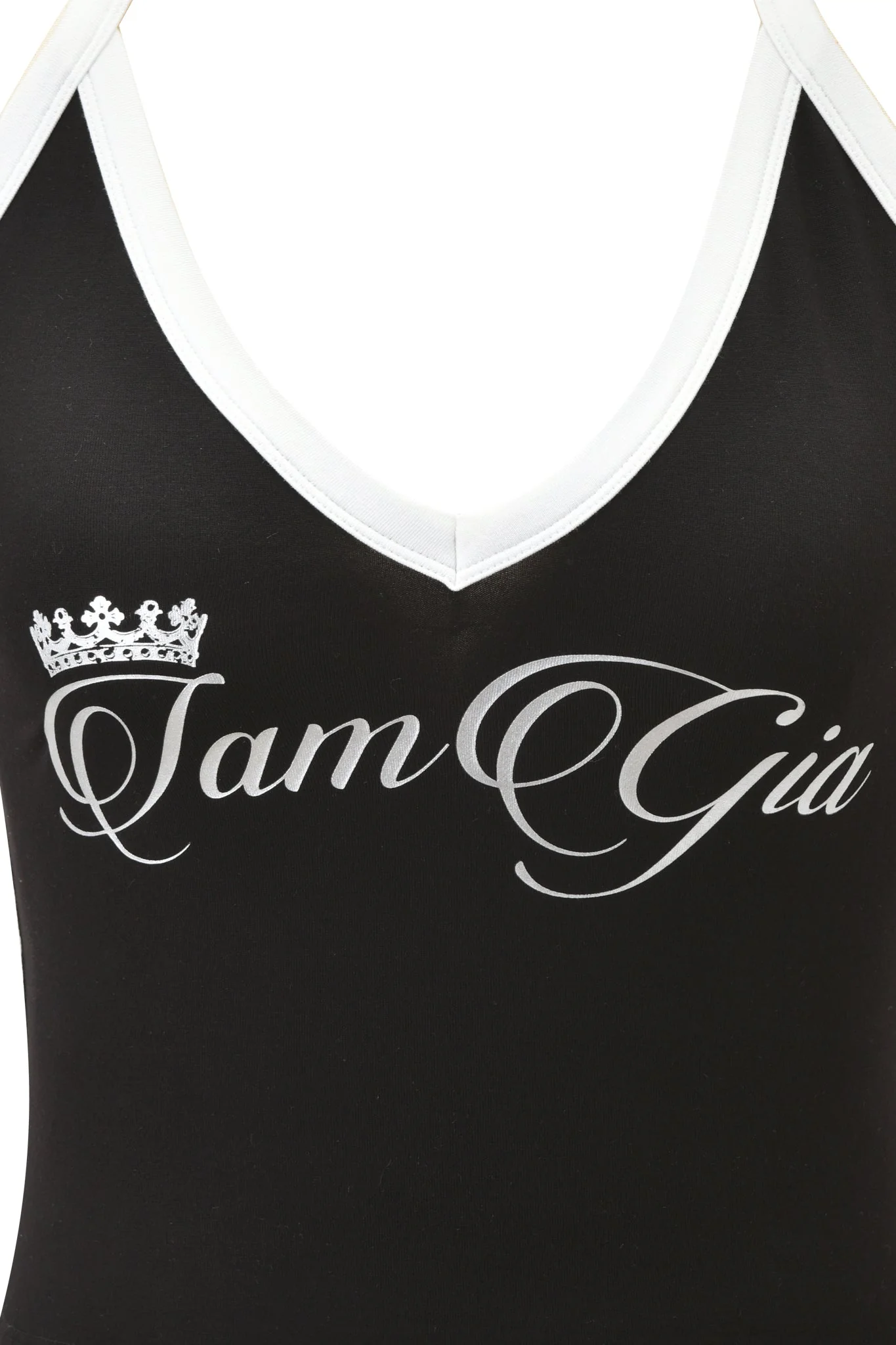 BLARE V-NECK TANK - BLACK AND WHITE - Image 7