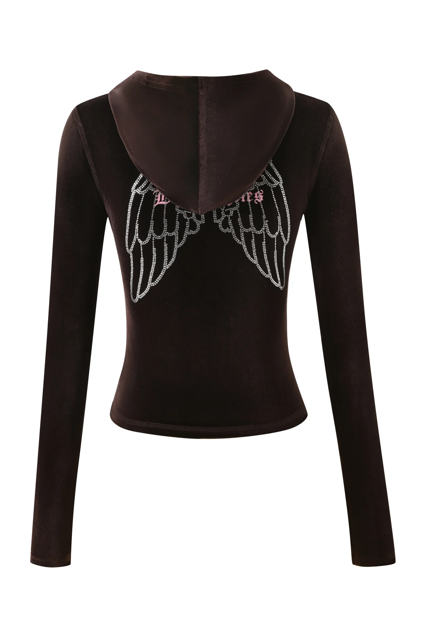 BLARE VELOUR POCKET HOODIE - CHOCOLATE - Image 9