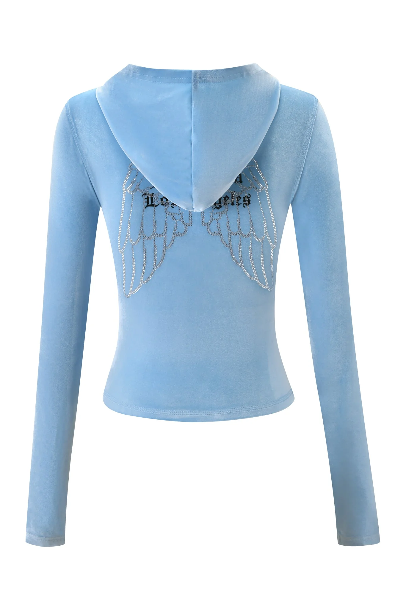 BLARE VELOUR POCKET HOODIE - ICE BLUE - Image 9