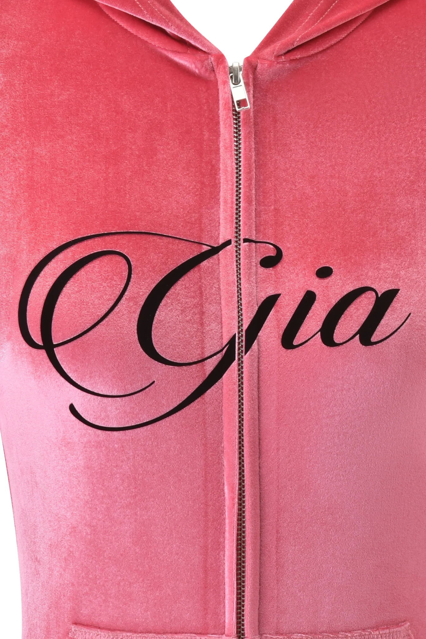 BLARE VELOUR POCKET HOODIE - PINK - Image 11