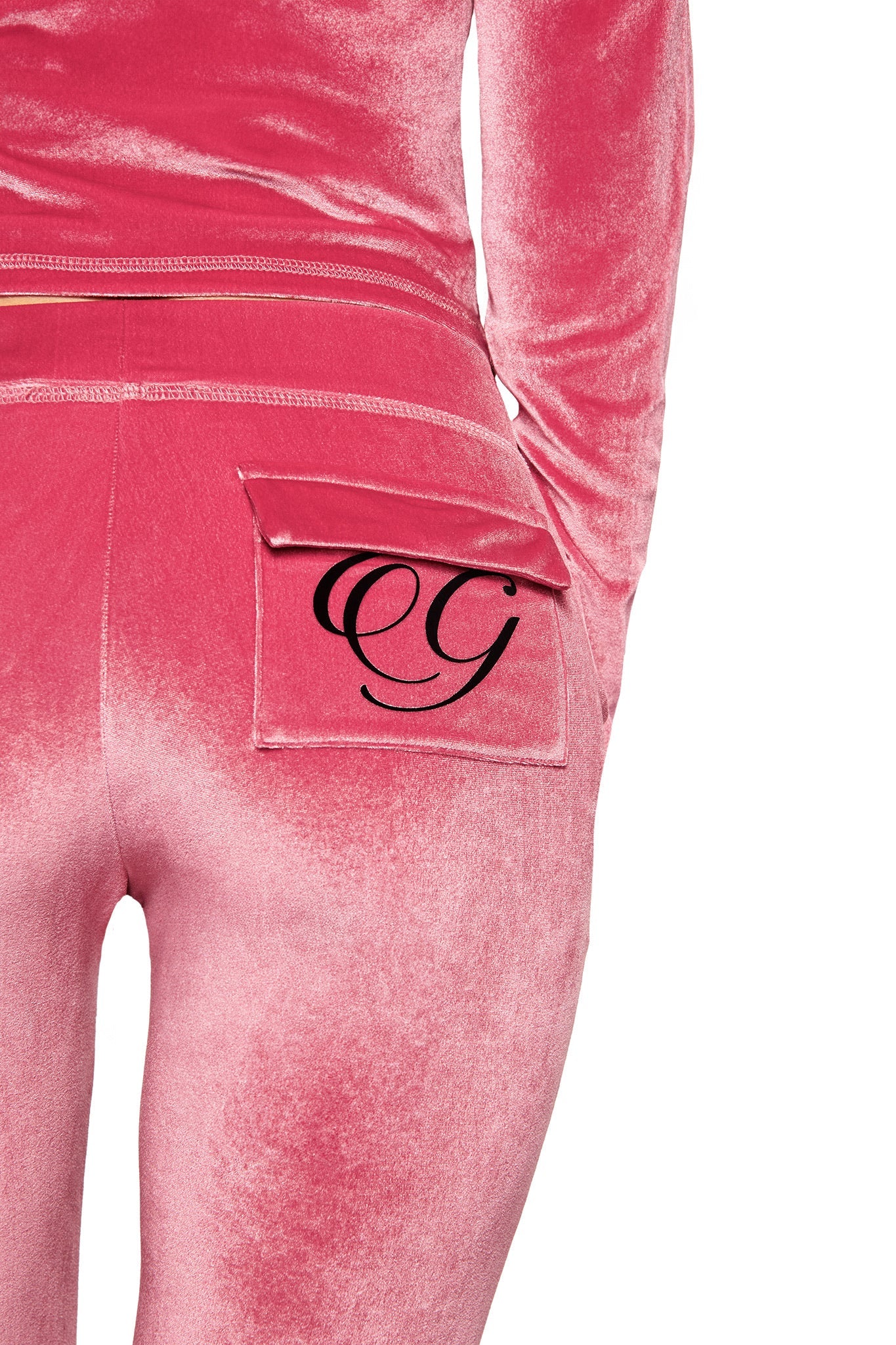 BLARE VELOUR POCKET TRACKPANT - PINK - Image 6