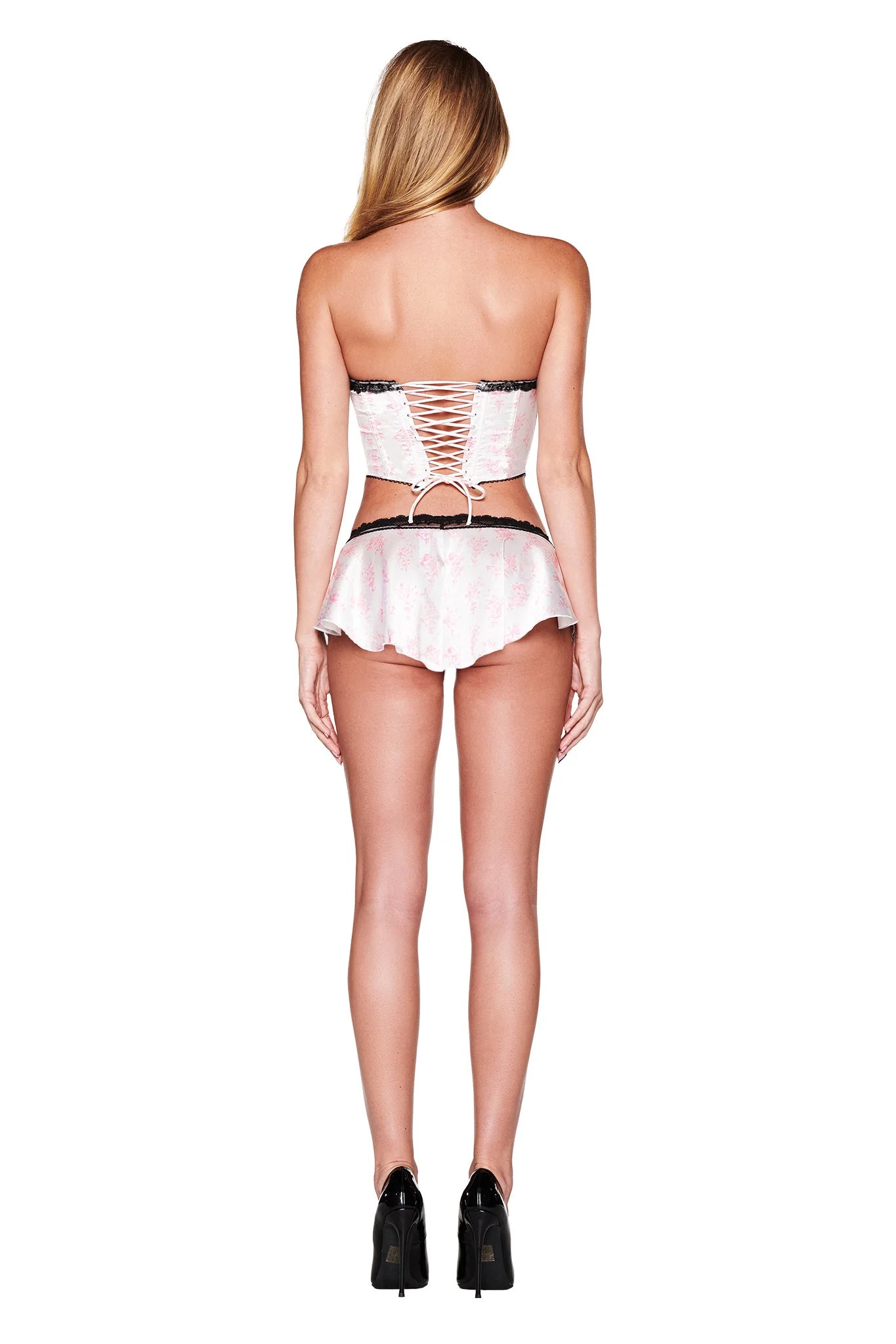 BRIDGET BUSTIER 2 PIECE SET - PINK : FLORAL - Image 5