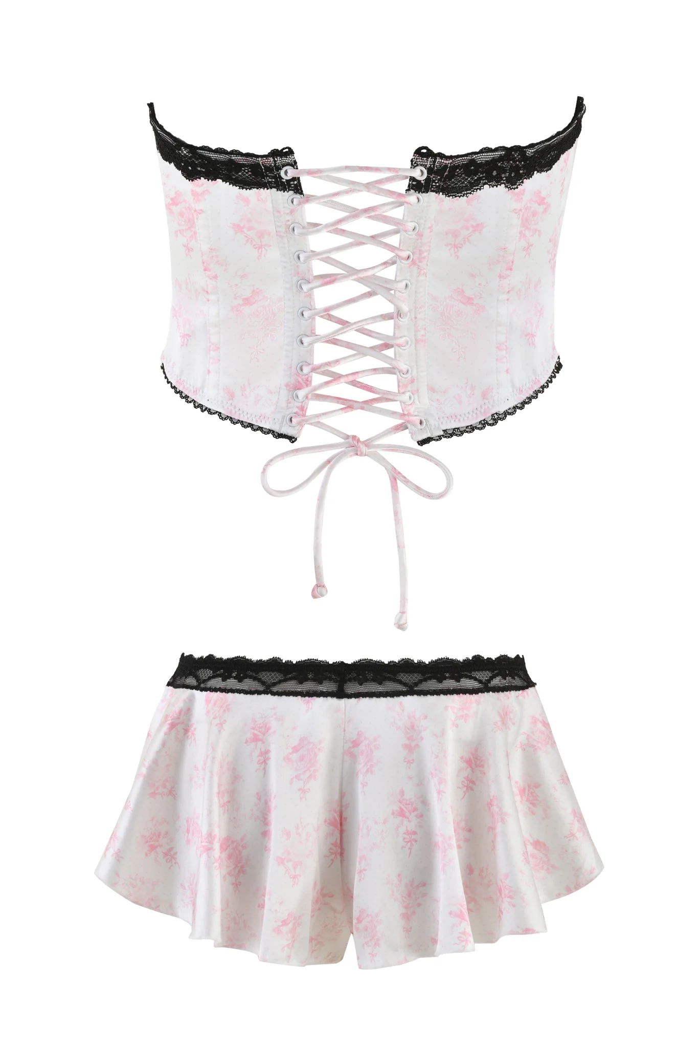 BRIDGET BUSTIER 2 PIECE SET - PINK : FLORAL - Image 8