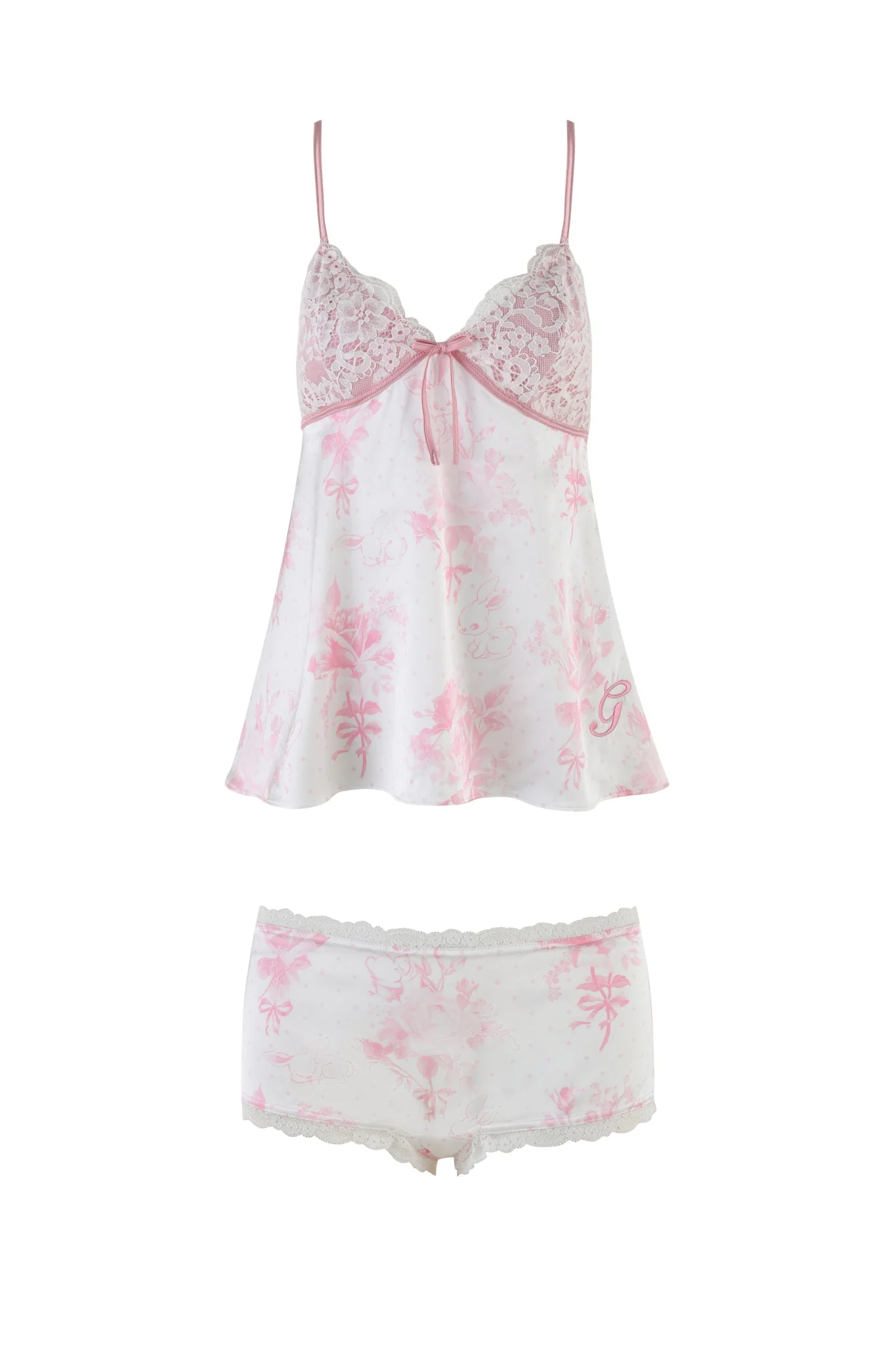 BRIDGET CAMI 2 PIECE SET - PINK : FLORAL - Image 9