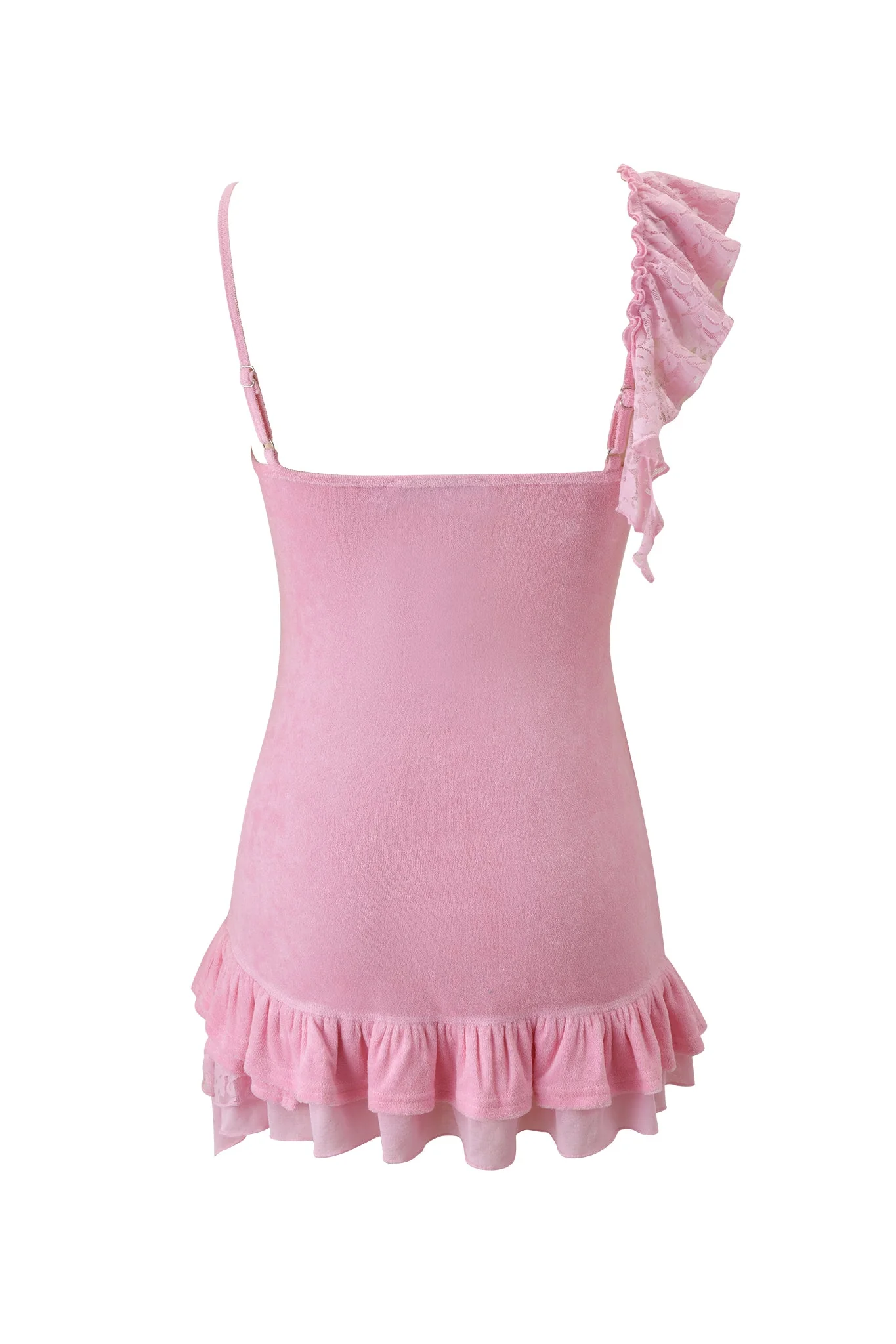 BRIELLE TERRY MINI DRESS - PINK - Image 10