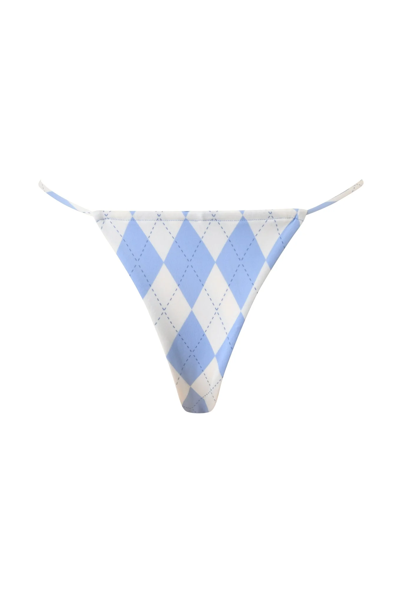BRITT BIKINI BOTTOM - BLUE ARGYLE - Image 5