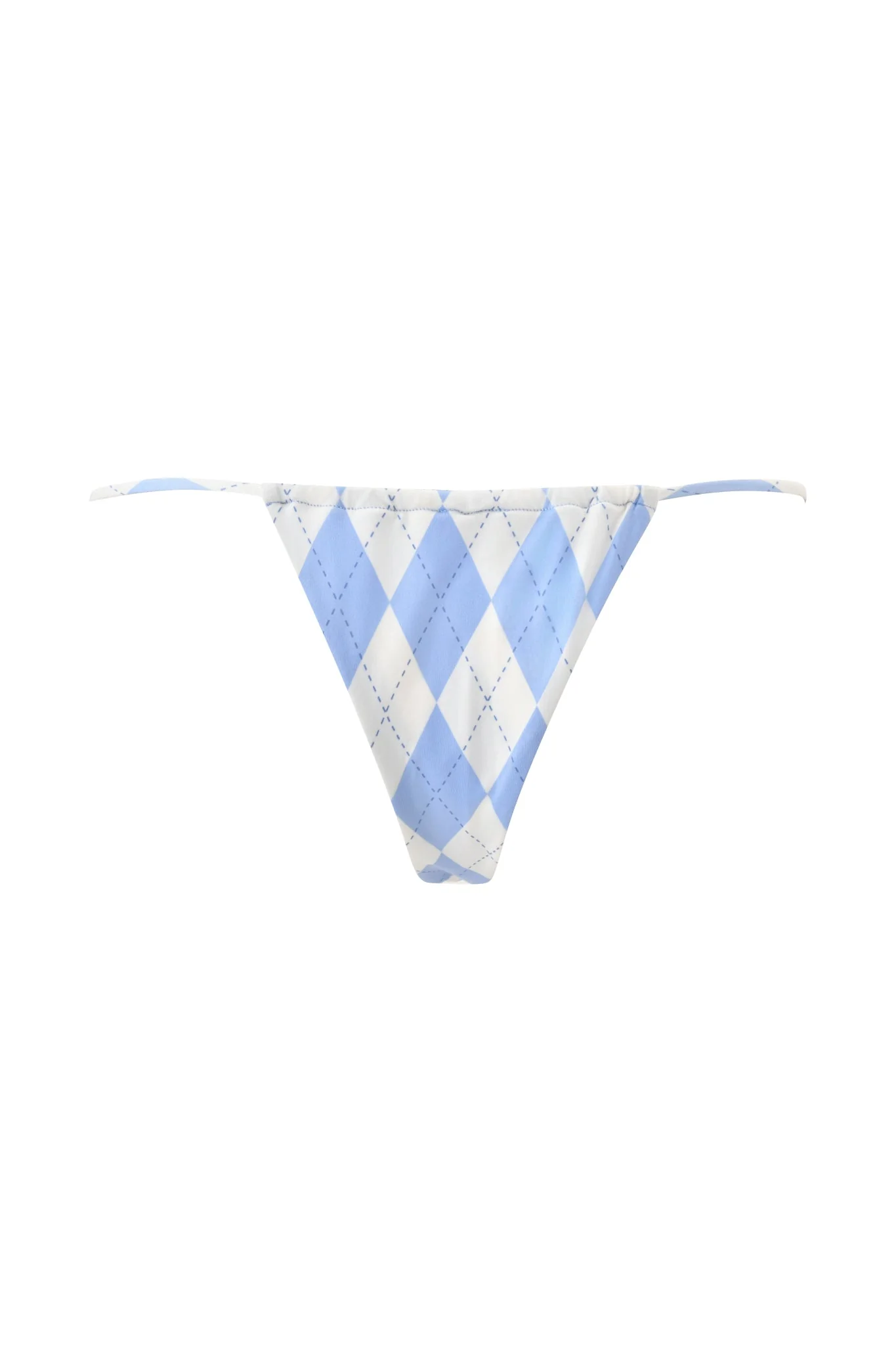 BRITT BIKINI BOTTOM - BLUE ARGYLE - Image 6