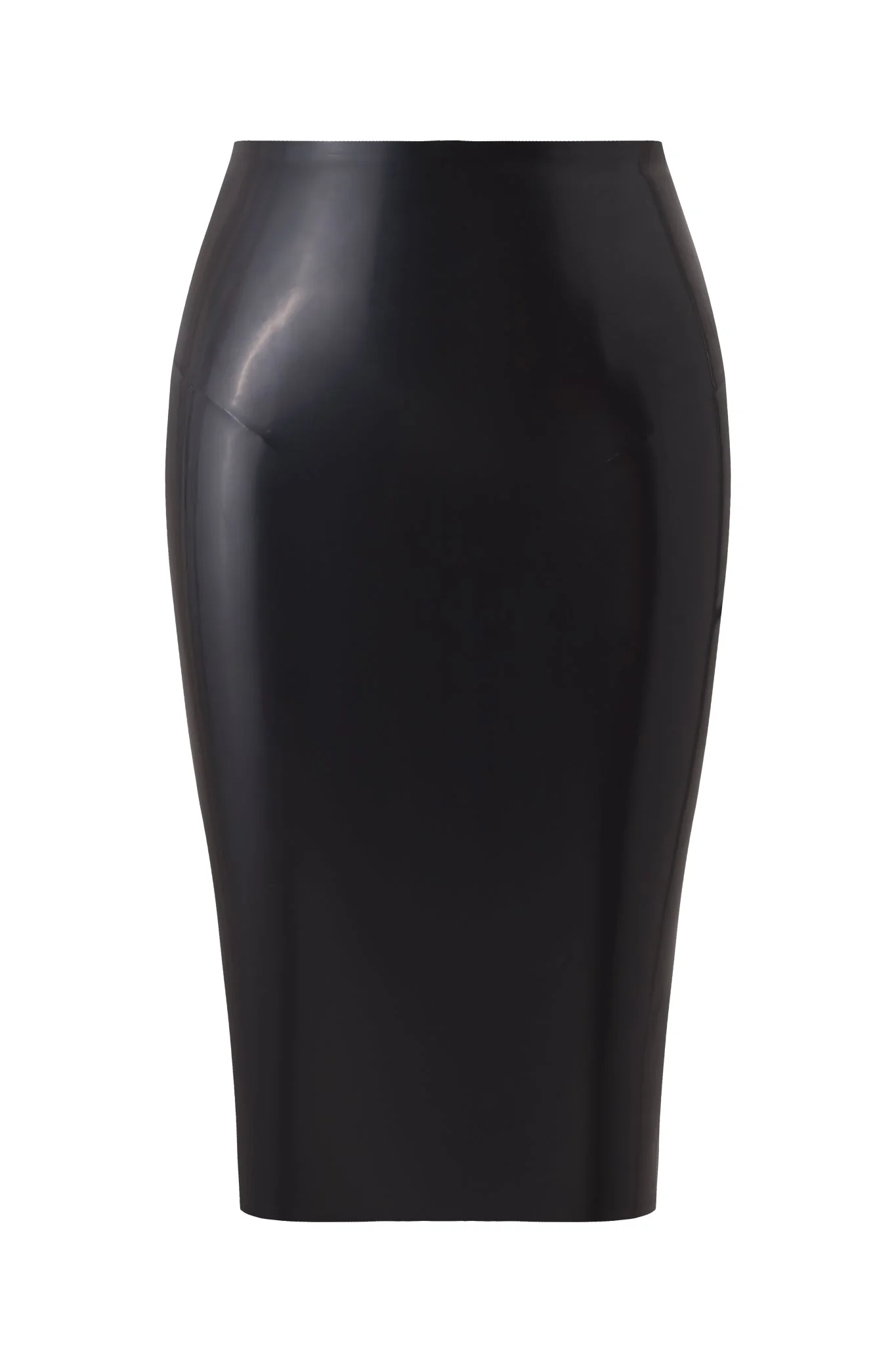BUFFY LATEX MIDI SKIRT - BLACK - Image 8