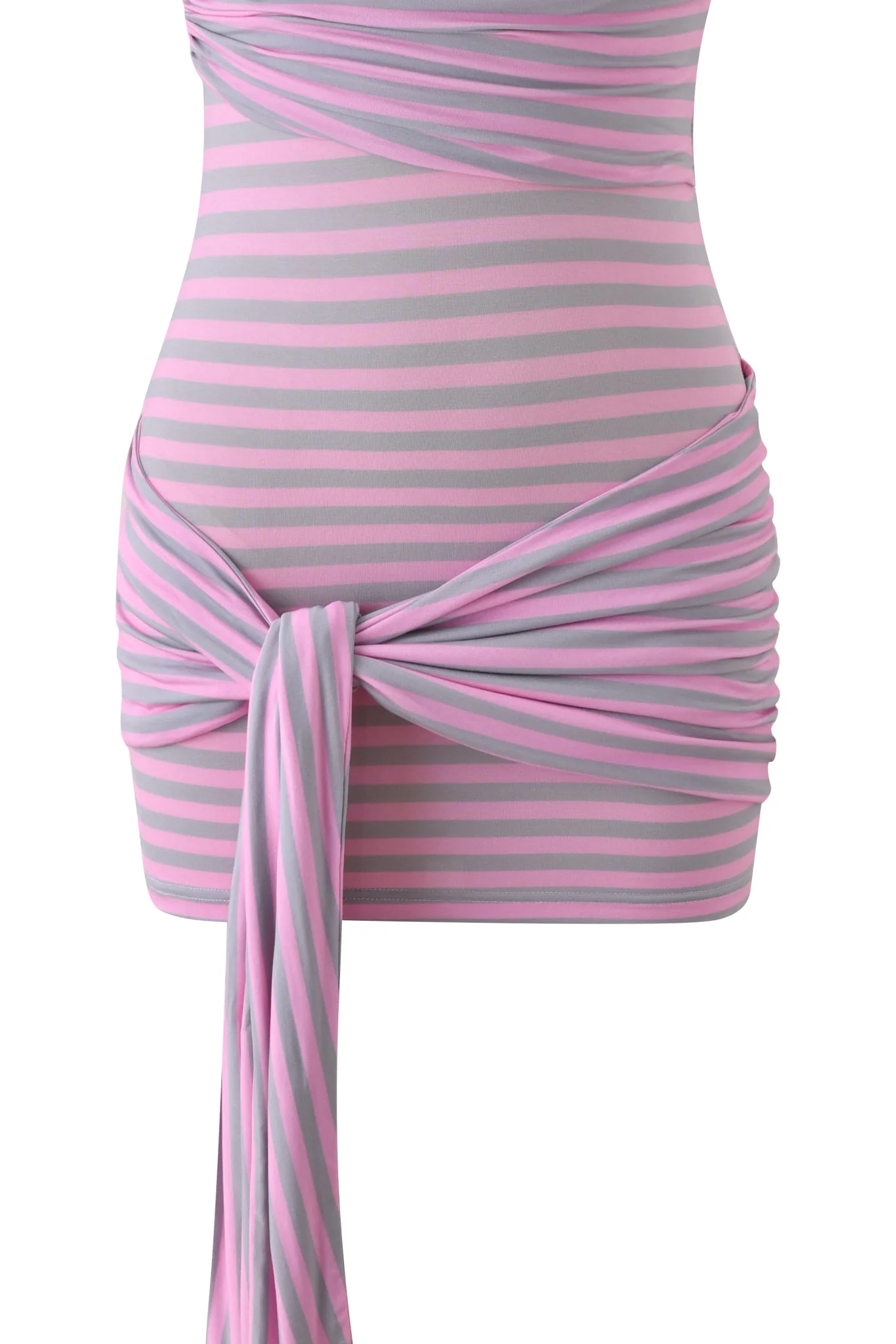 CAPRICE MINI DRESS - PINK STRIPE - Image 9