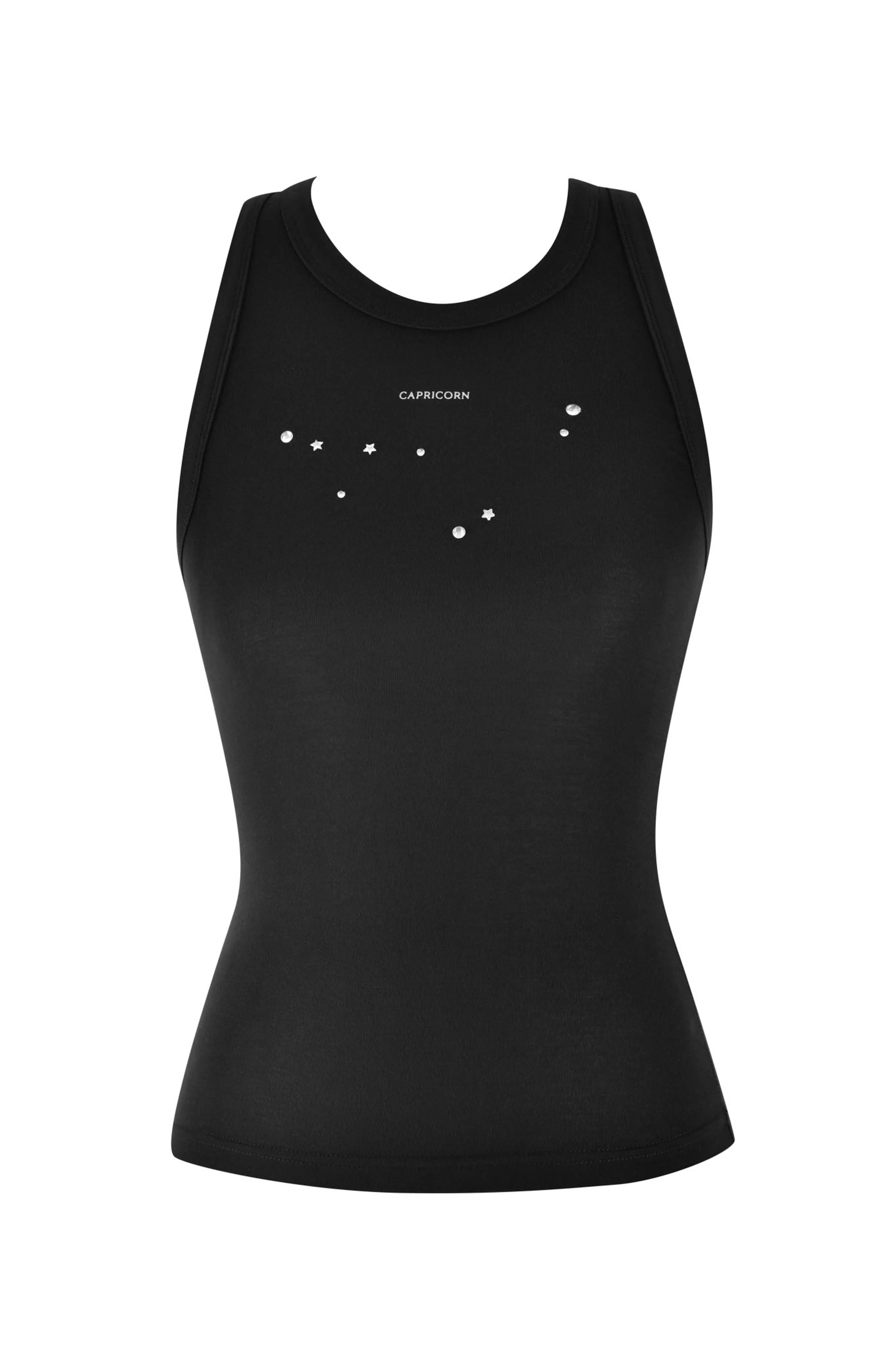 CAPRICORN ZODIAC TANK - BLACK - Image 5