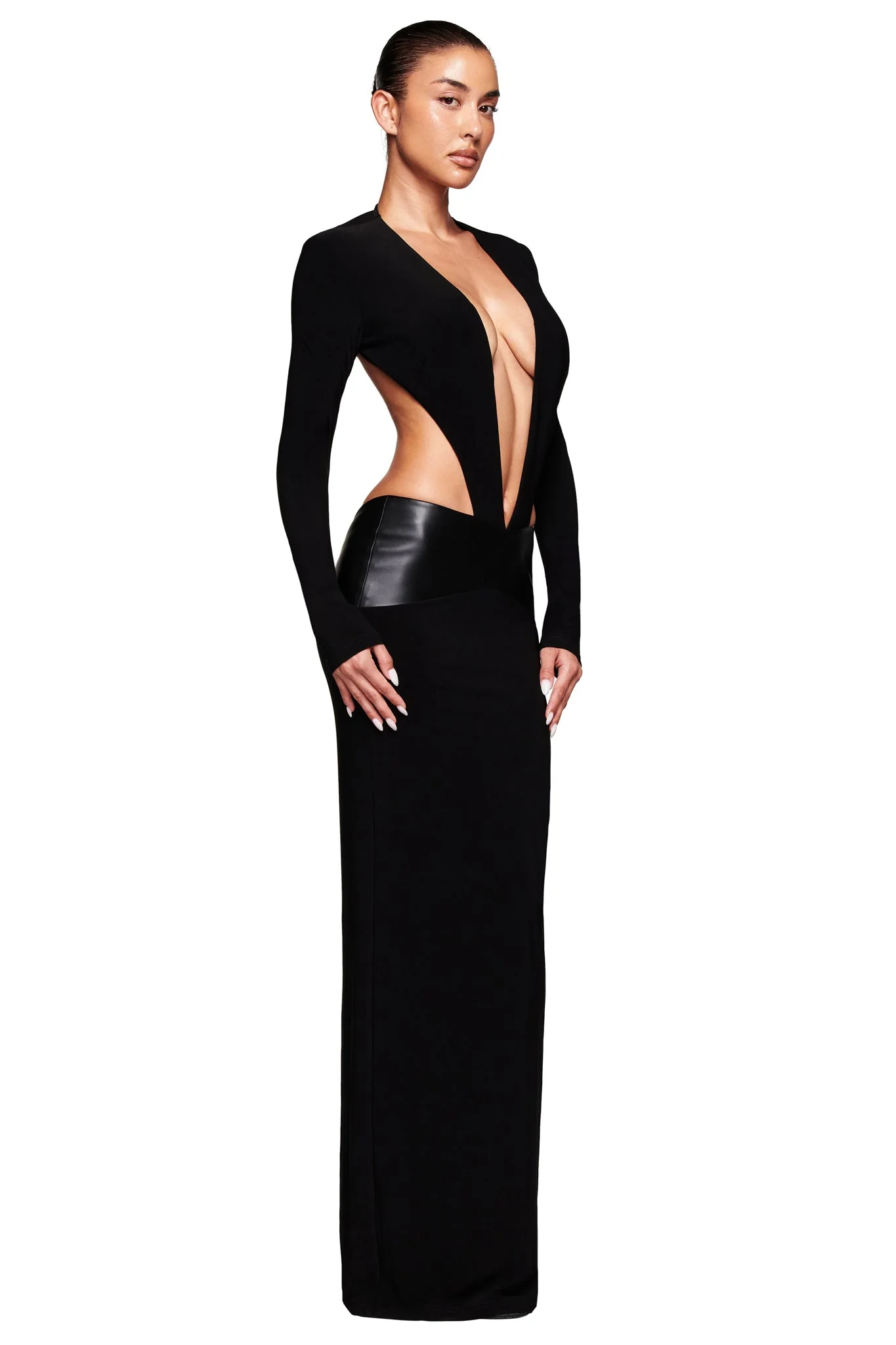 CARMINA MAXI DRESS - BLACK - Image 7