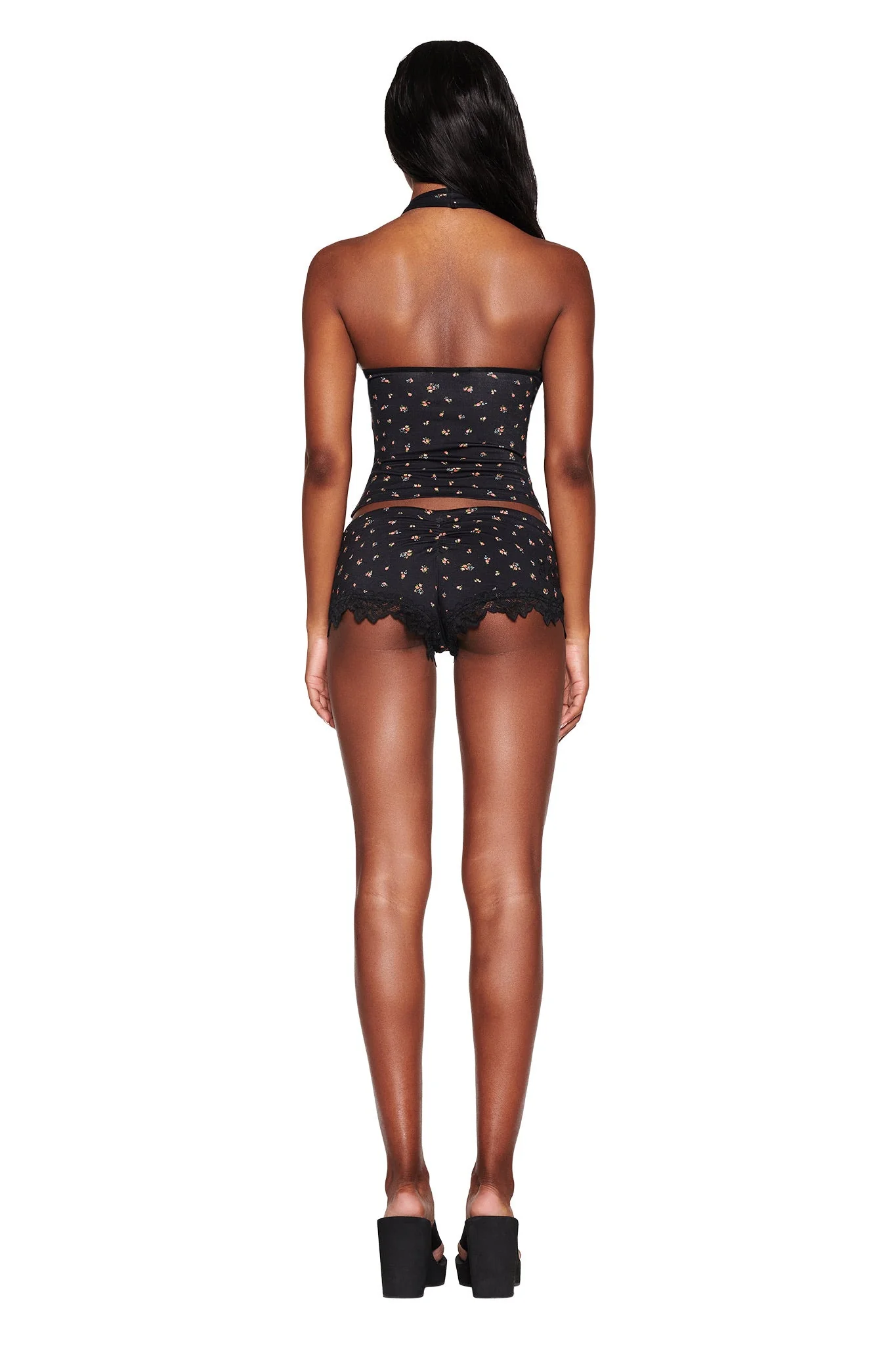 CELESTE SHORT - BLACK : DITSY FLORAL - Image 6