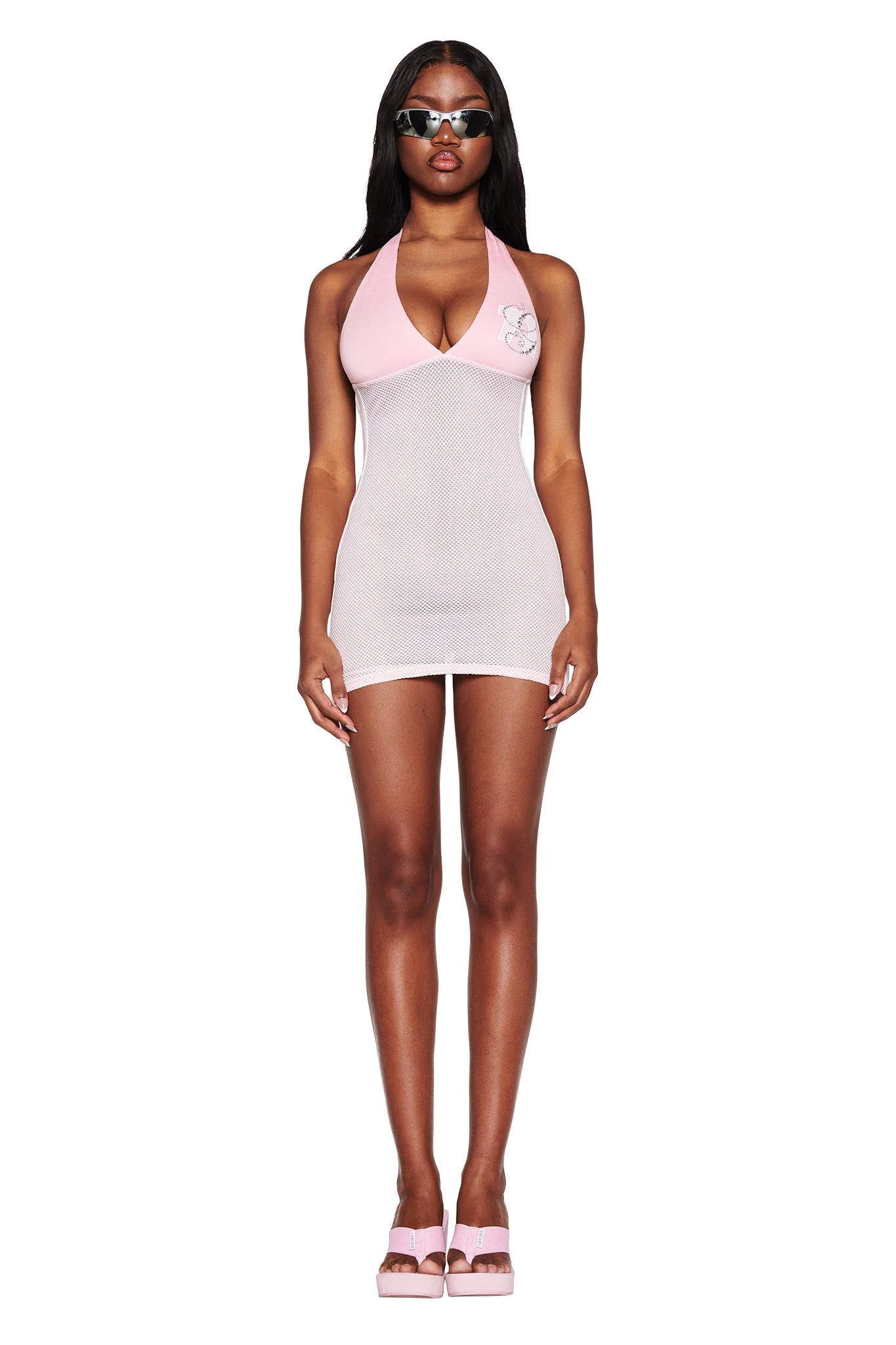 CHANDLER MINI DRESS - PINK : BABY PINK - Image 3