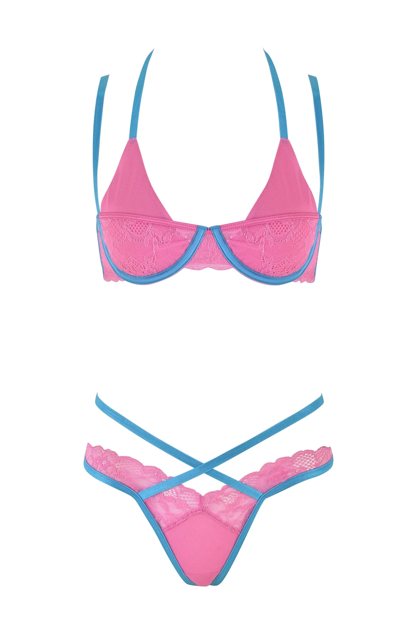 CHANTEL SET - PINK : BABY BLUE - Image 4